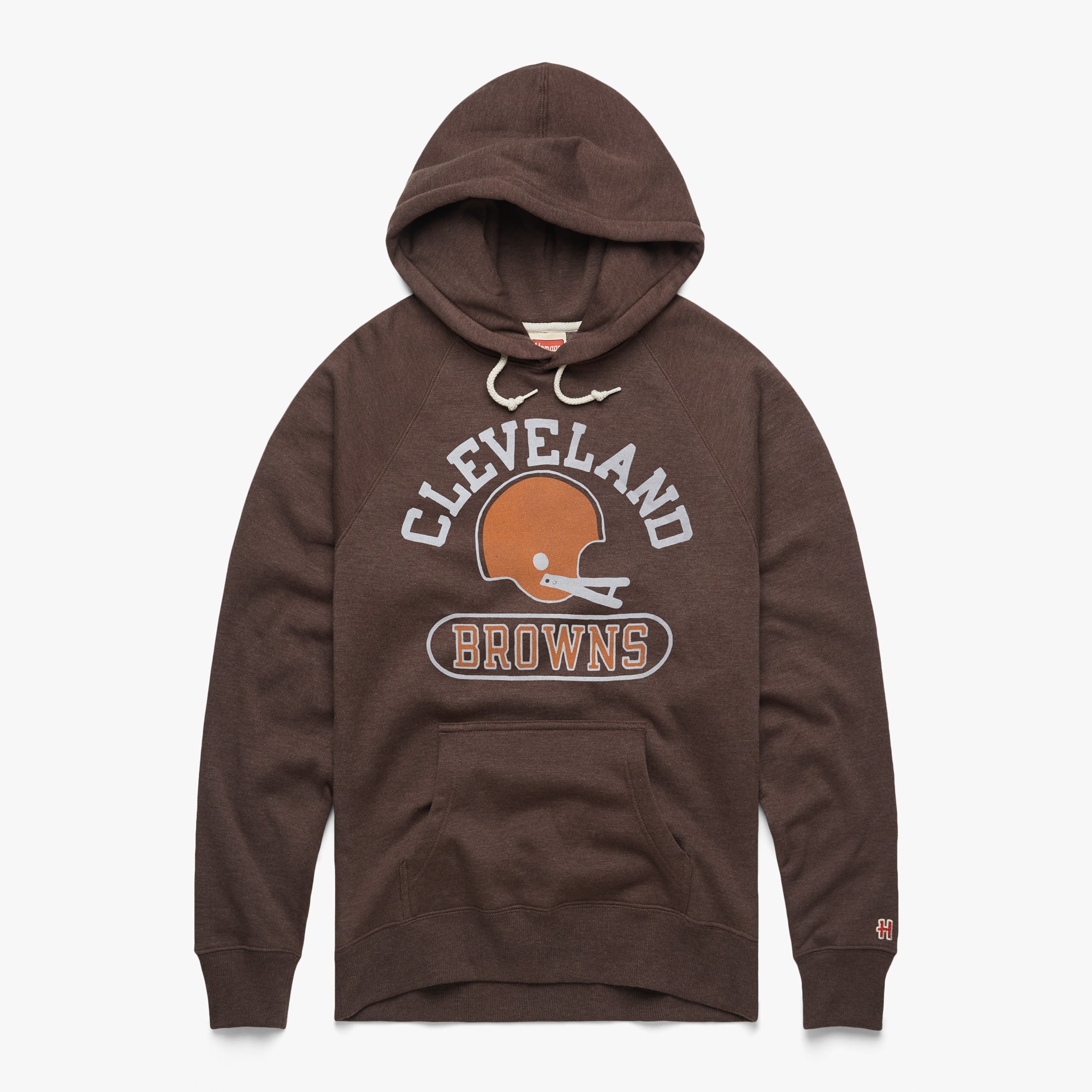 Cleveland Browns Helmet Retro Hoodie from Homage. | Officially Licensed Vintage NFL Apparel from Homage Pro Shop.