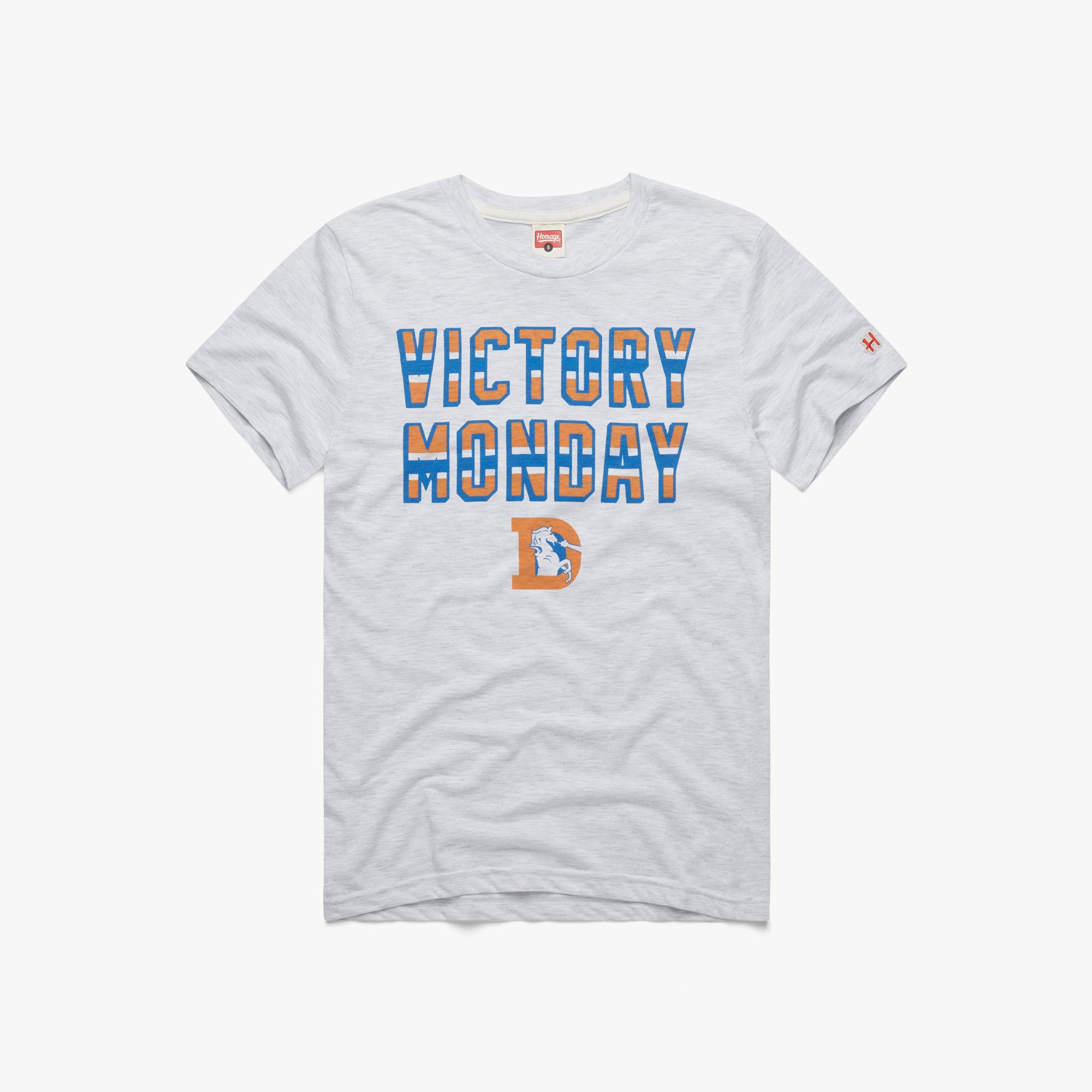 Denver Broncos Homage Victory Monday Tri-Blend T-Shirt - Ash