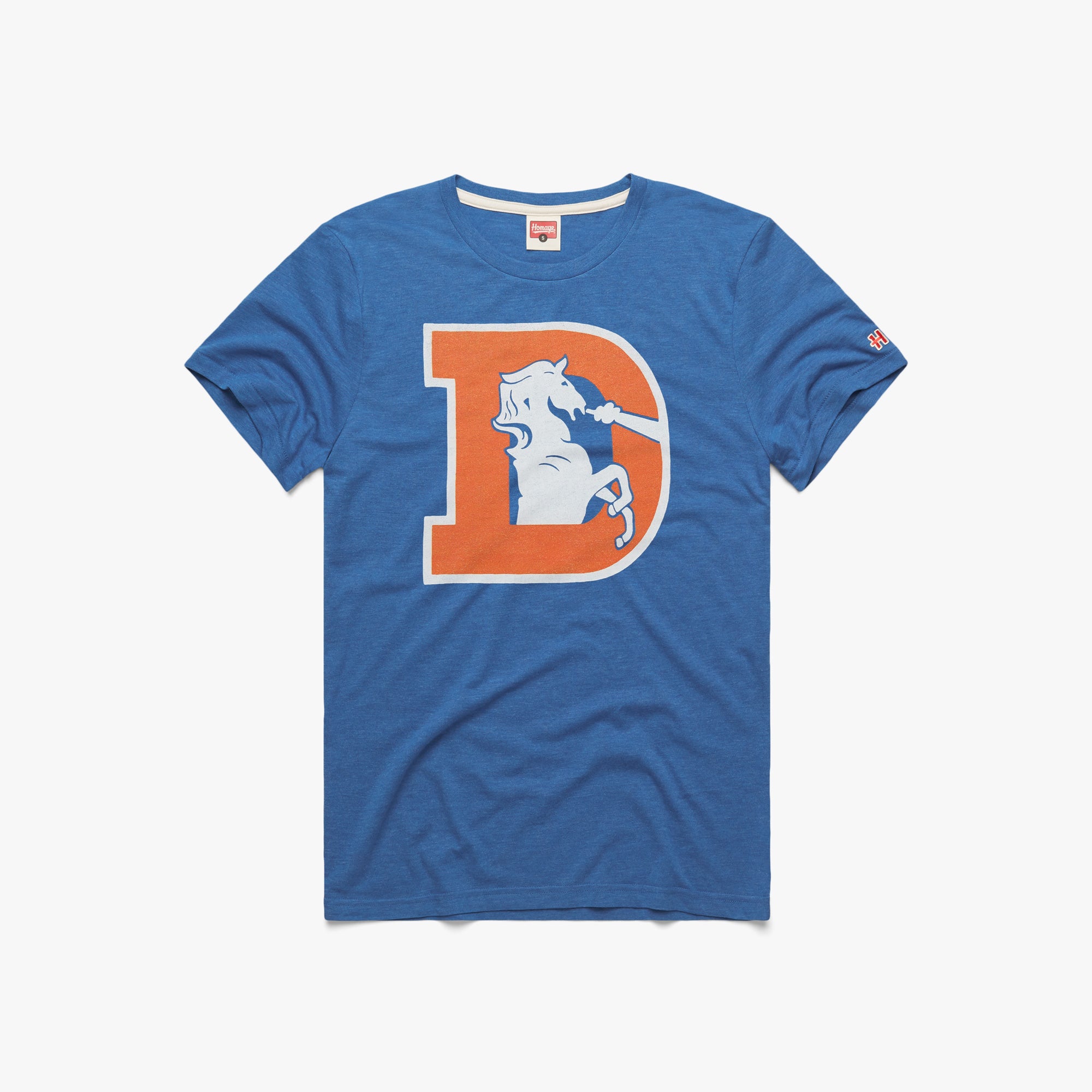 Denver Broncos Throwback T-Shirt, Blue - Size: S, NFL by New Era