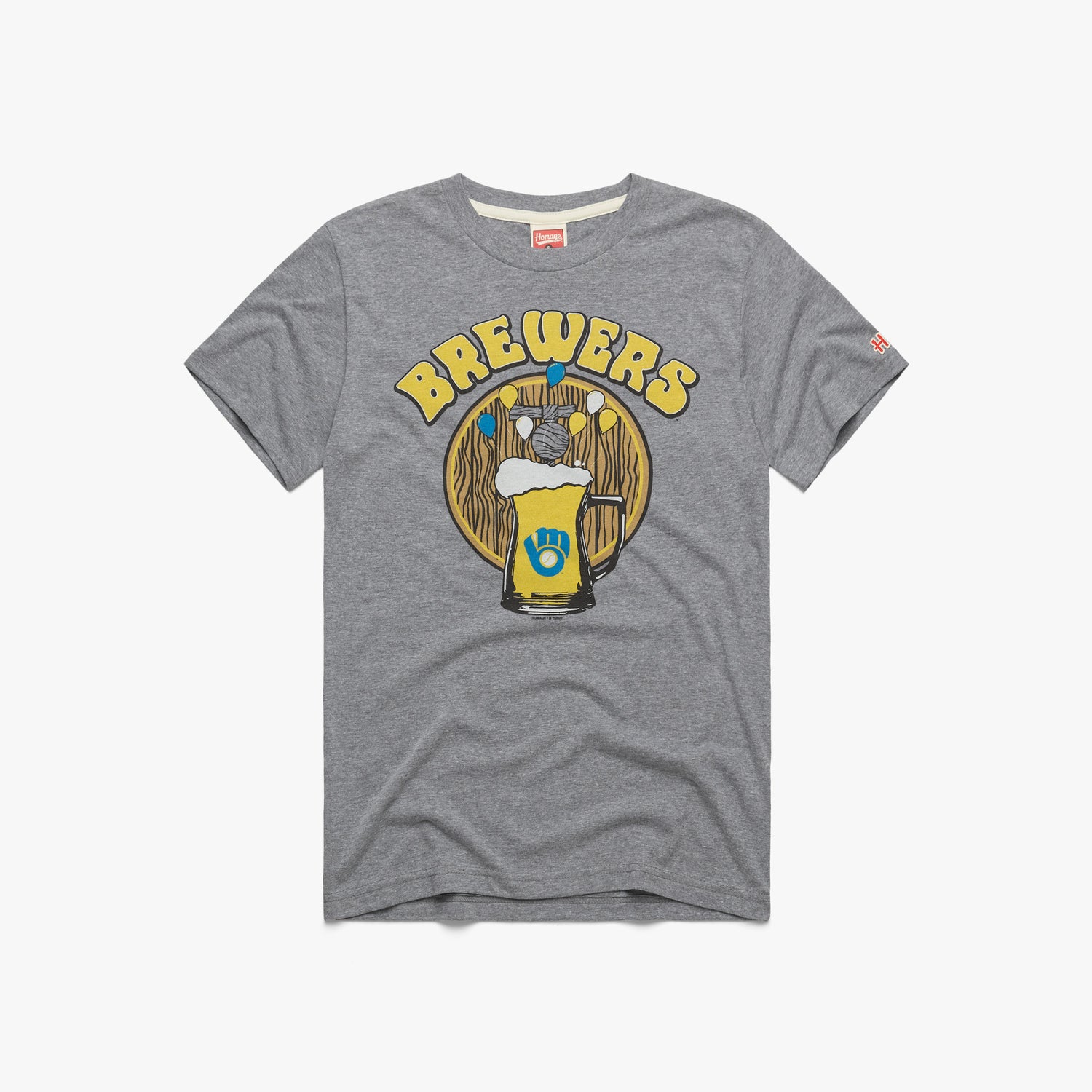 Milwaukee Brewers The Brew Crew T-Shirt from Homage. | Royal Blue | Vintage Apparel from Homage.