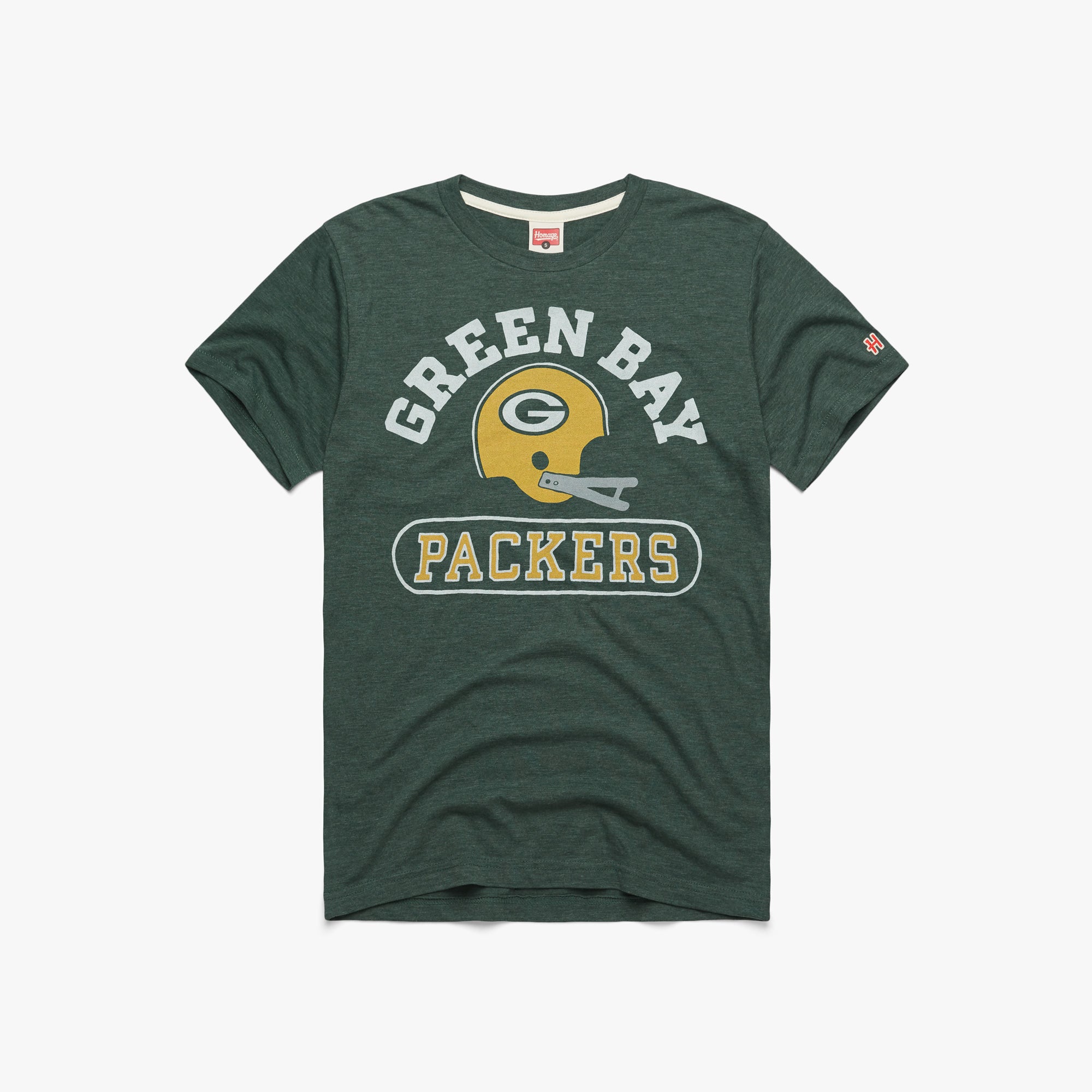 Green Bay Packers Helmet  Retro Green Bay Packers T-Shirt – HOMAGE