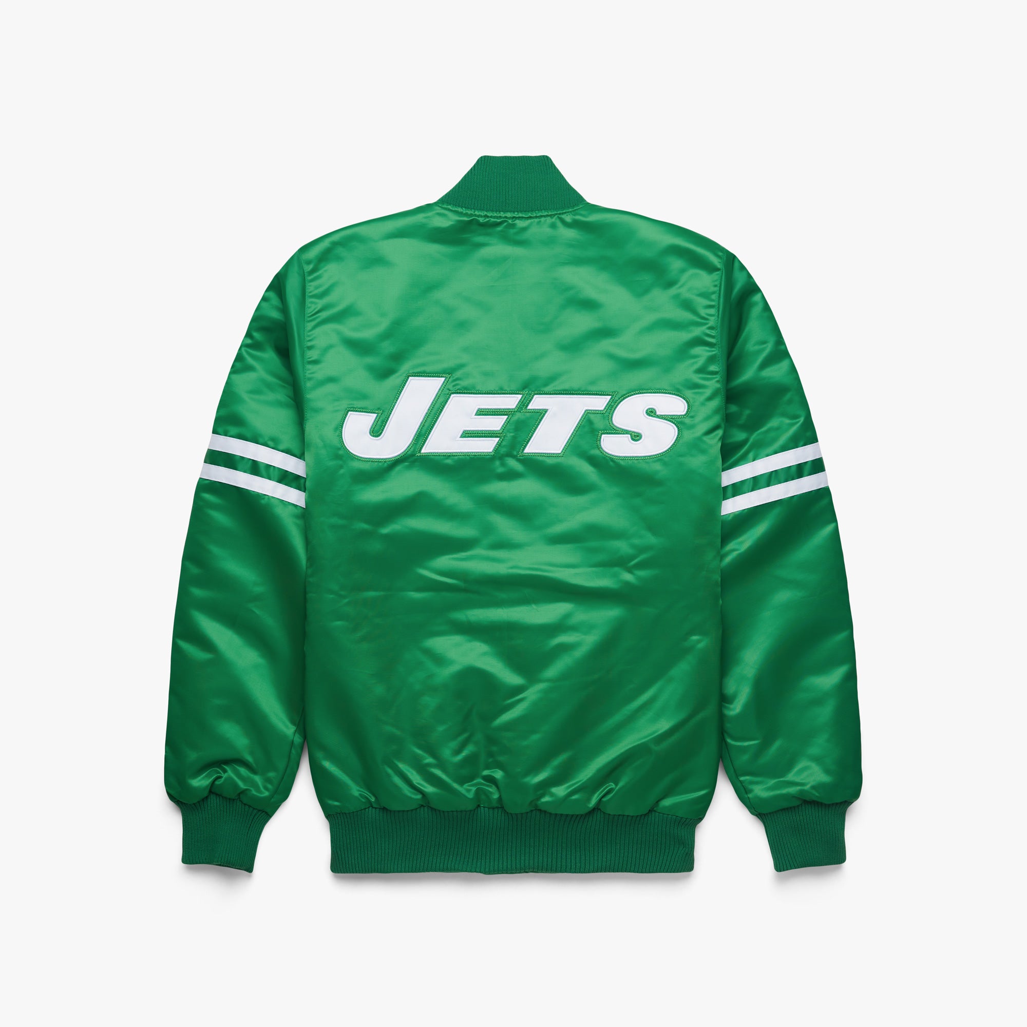 Starter Satin New York Jets Throwback Warm Up Pitch Jacket - Jackets Masters