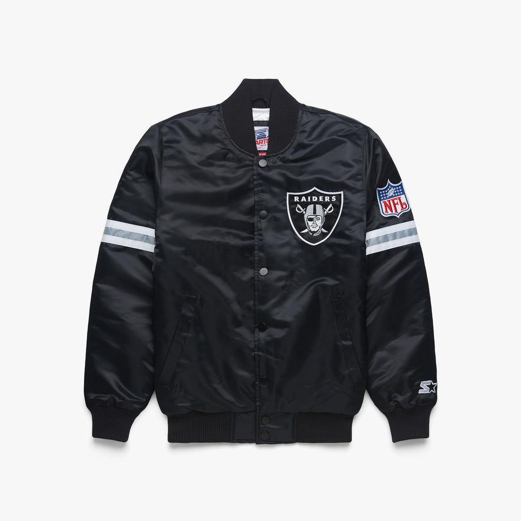 HOMAGE X Starter Raiders Satin Jacket | Men's Retro NFL Jacket