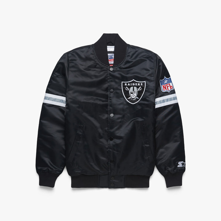 Homage x Starter Las Vegas Raiders Pullover Jacket from Homage. | Officially Licensed Vintage NFL Apparel from Homage Pro Shop.