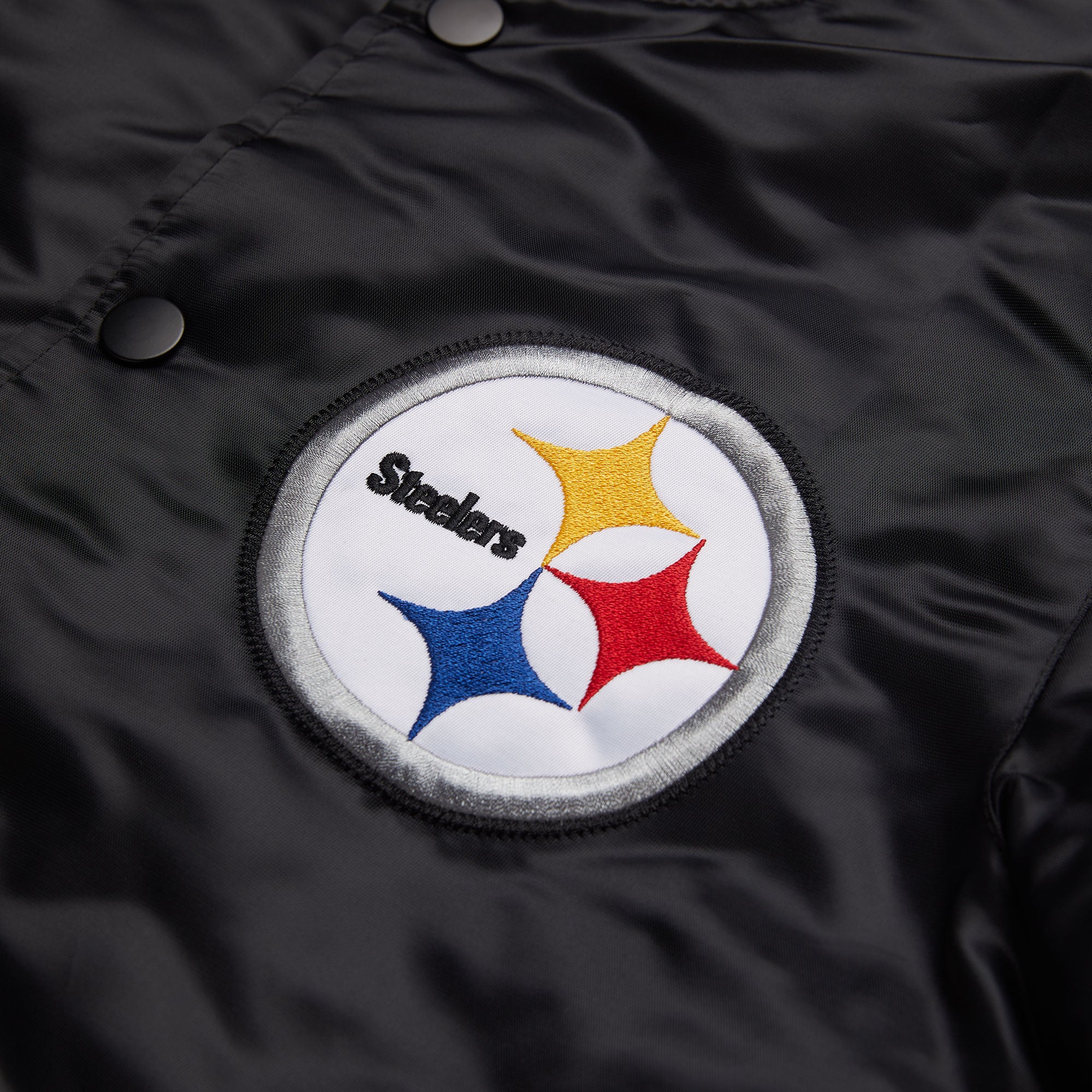 Starter NFL Men's Pittsburg Steelers Enforcer Throwback Satin Jacket Small