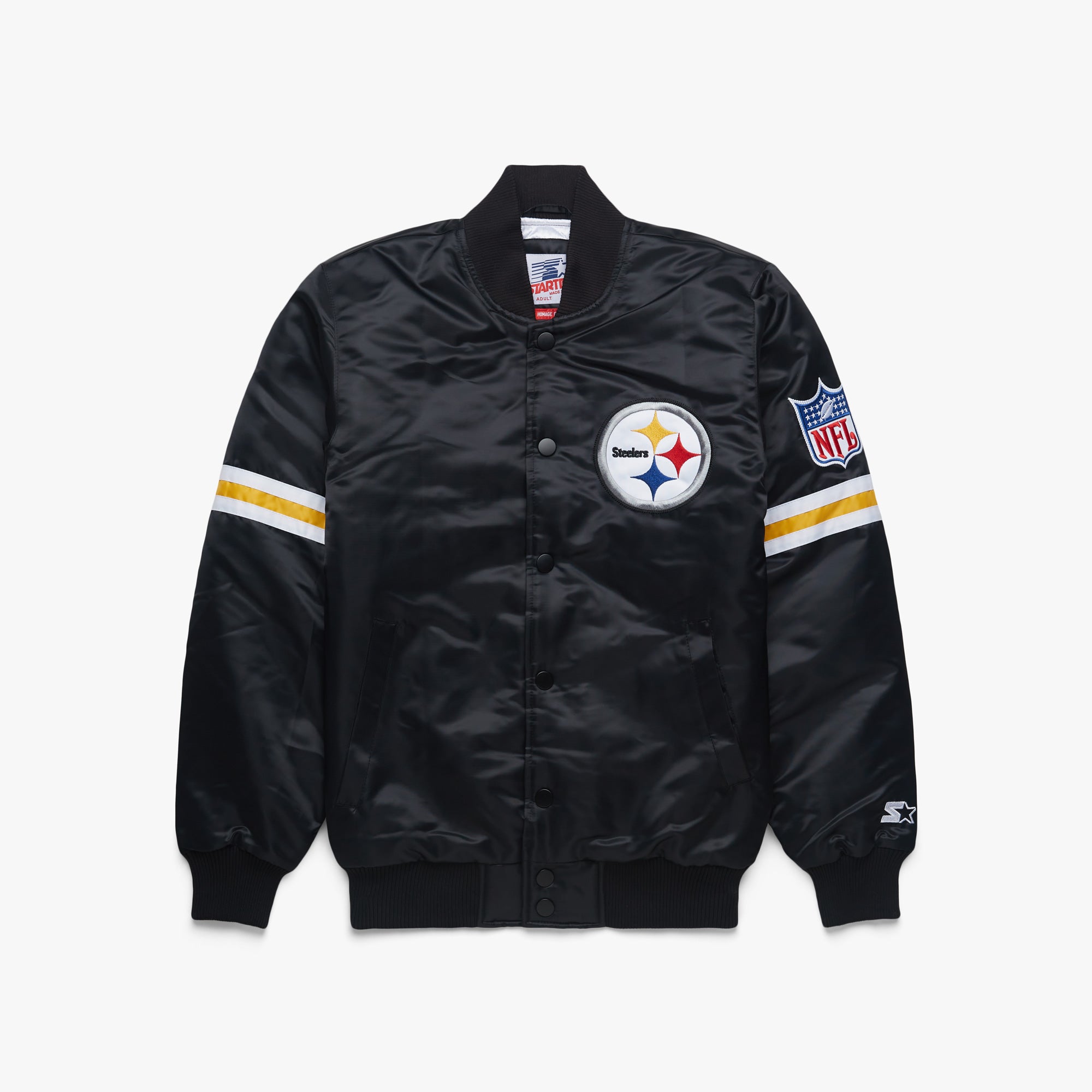 Men’s Steelers Satin Full-Snap Starter Jacket — Al's Sporting Goods