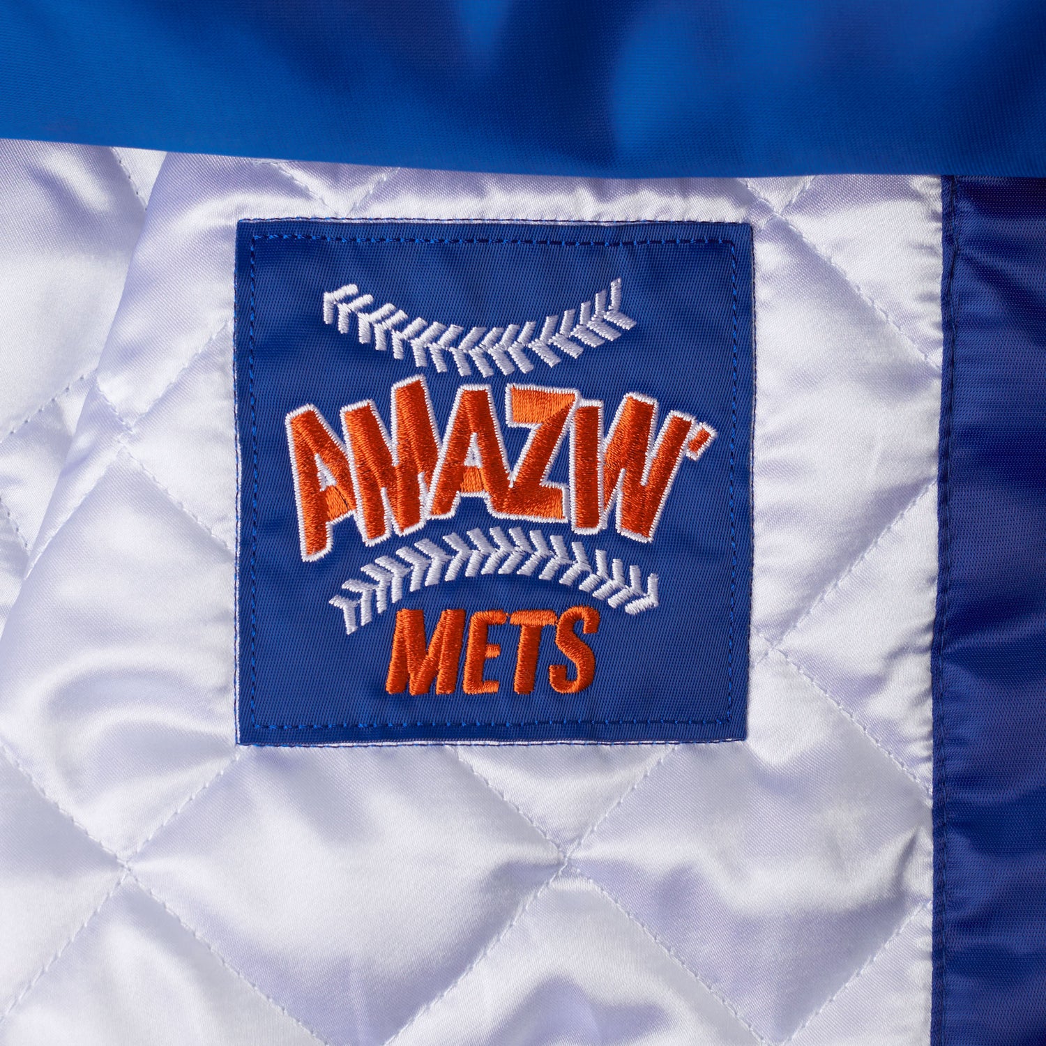 Starter New York Mets Home Game Satin Full-snap Varsity Jacket At