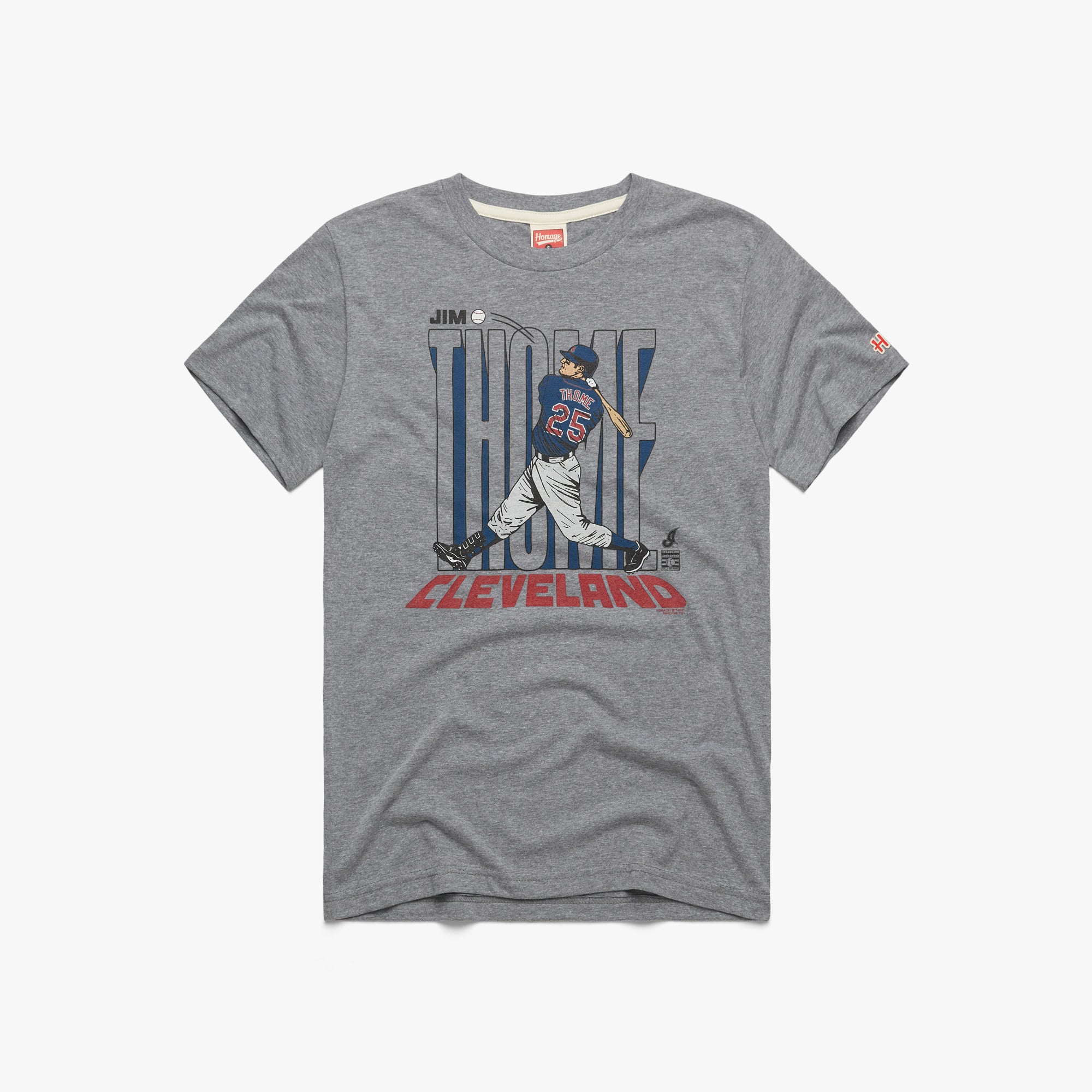 Vintage Y2K Jim Thome Cleveland Indians Gray 25 T-shirt Large 