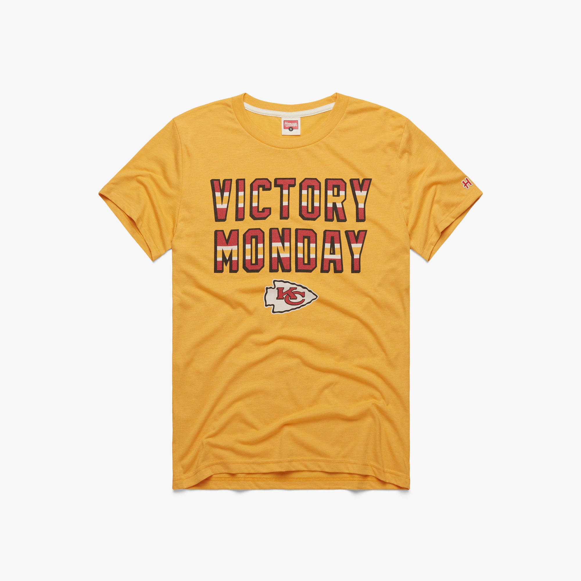 Men's Homage Gold Kansas City Chiefs Victory Monday Tri-Blend T-Shirt