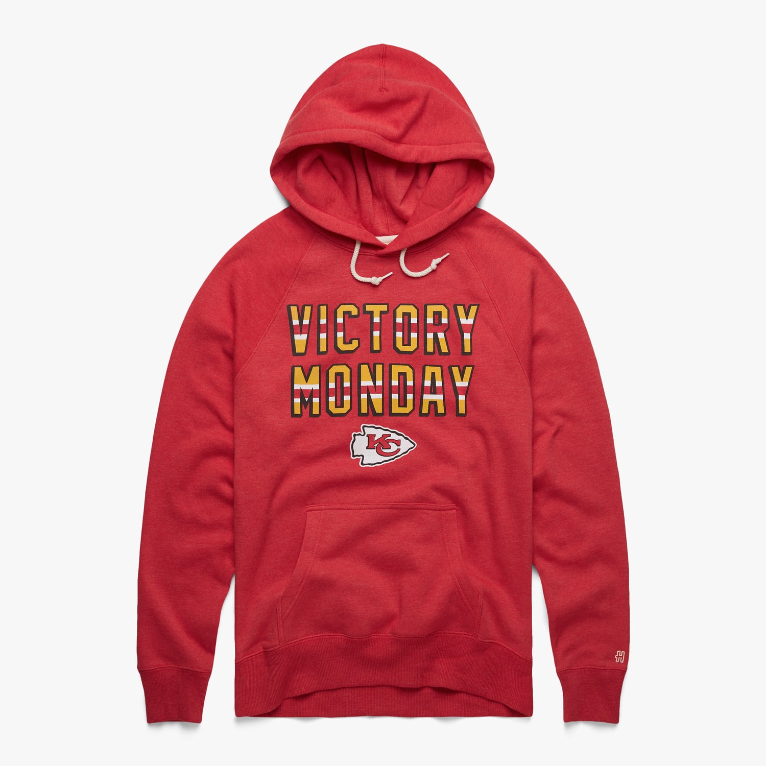 Kansas City Chiefs Victory Monday Hoodie from Homage. | Officially Licensed Vintage NFL Apparel from Homage Pro Shop.