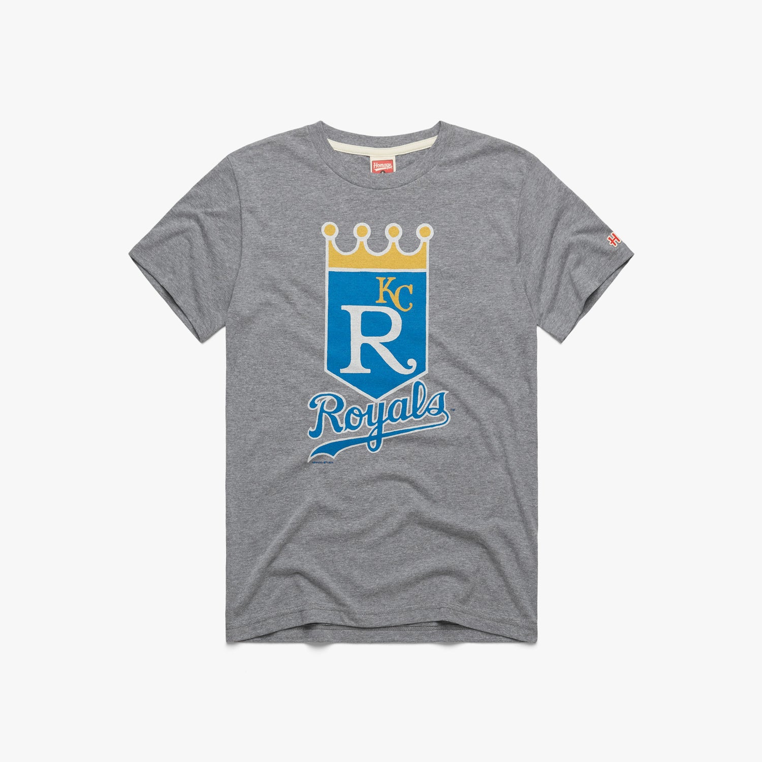 Kansas City Royals '79 T-Shirt from Homage. | Grey | Vintage Apparel from Homage.