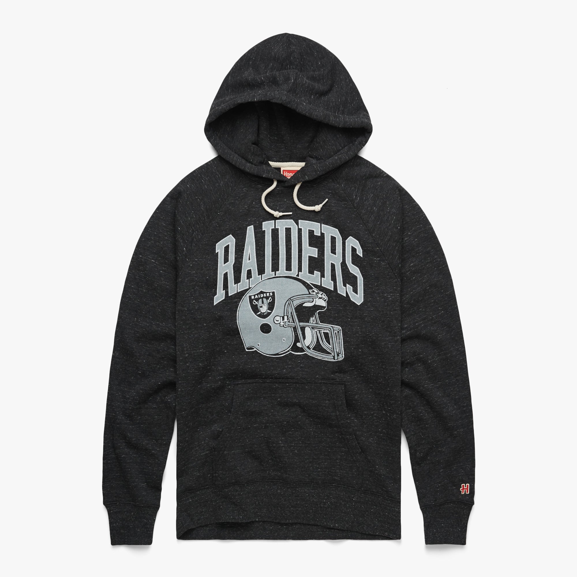 LAS VEGAS RAIDERS RETRO CLASSIC FLC PO HOODIE (EGGSHELL/ BLACK)