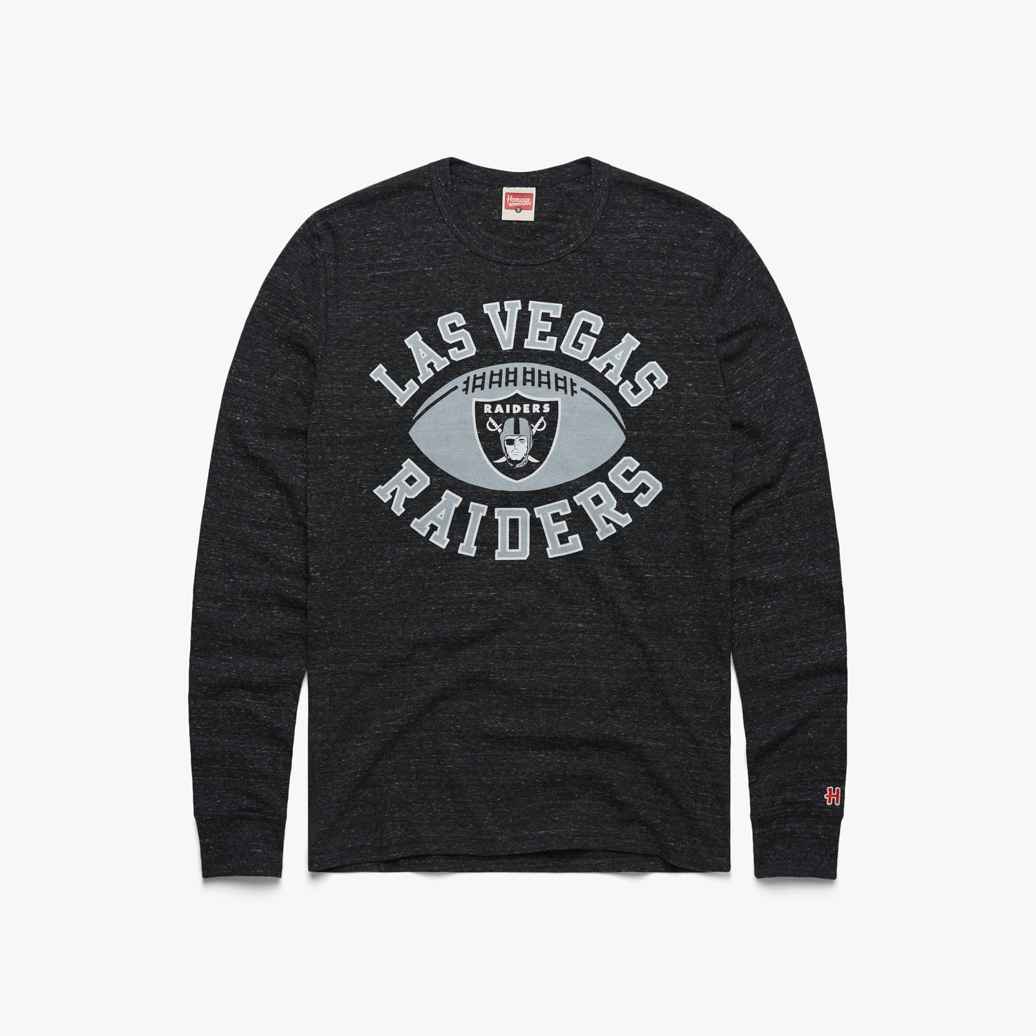 Green Bay Packers Pigskin Long Sleeve Tee from Homage. | Officially Licensed Vintage NFL Apparel from Homage Pro Shop.