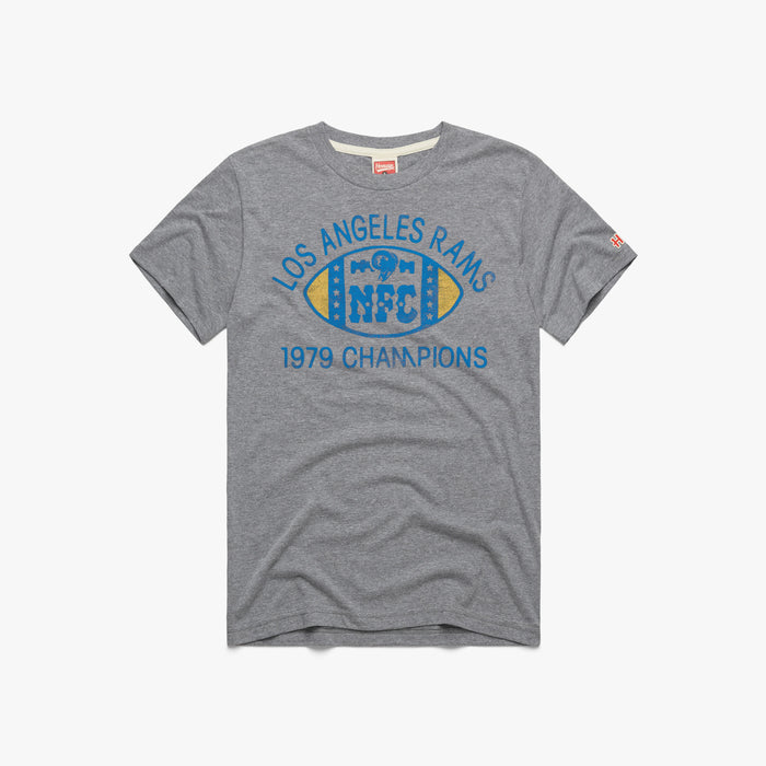 Los Angeles Rams Helmet Retro T-Shirt from Homage. | Officially Licensed Vintage NFL Apparel from Homage Pro Shop.
