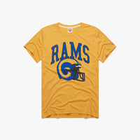 Los Angeles Rams Helmet Retro Hoodie from Homage. | Officially Licensed Vintage NFL Apparel from Homage Pro Shop.