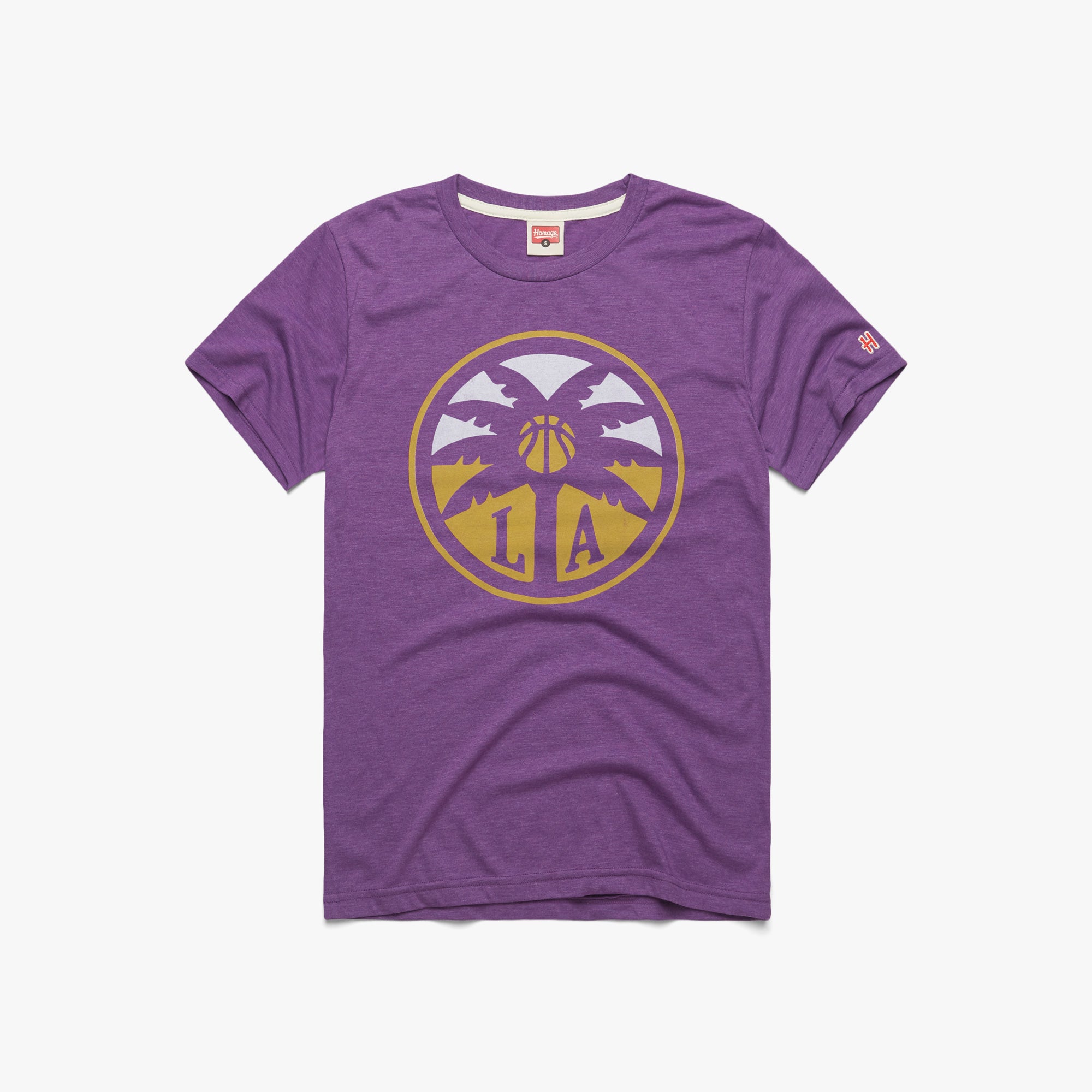 Los Angeles Sparks Logo T-Shirt from Homage. | Royal Purple | Vintage Apparel from Homage.