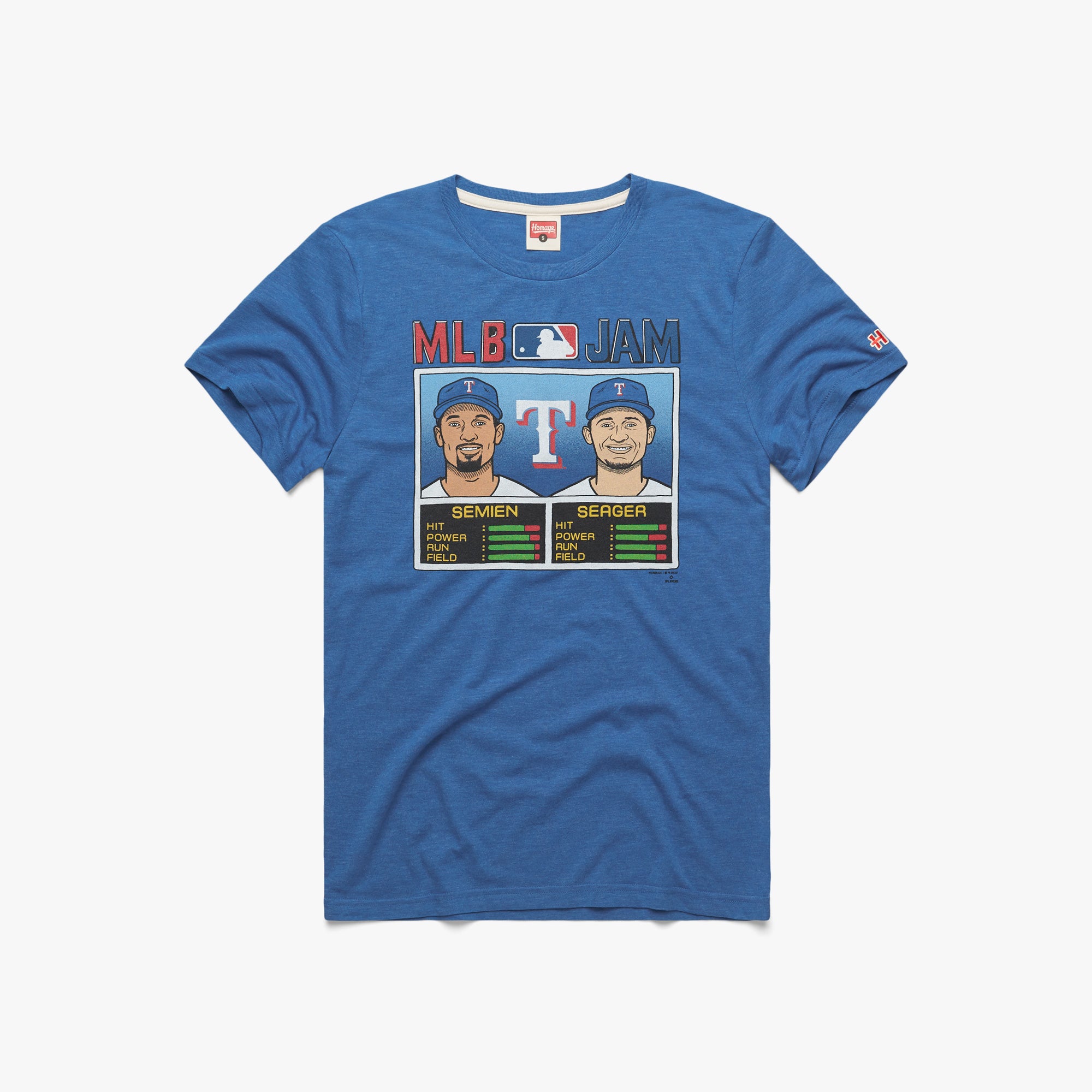 MLB JAM TEXAS RANGERS T SHIRT SEMIEN AND SEAGER SHIRT