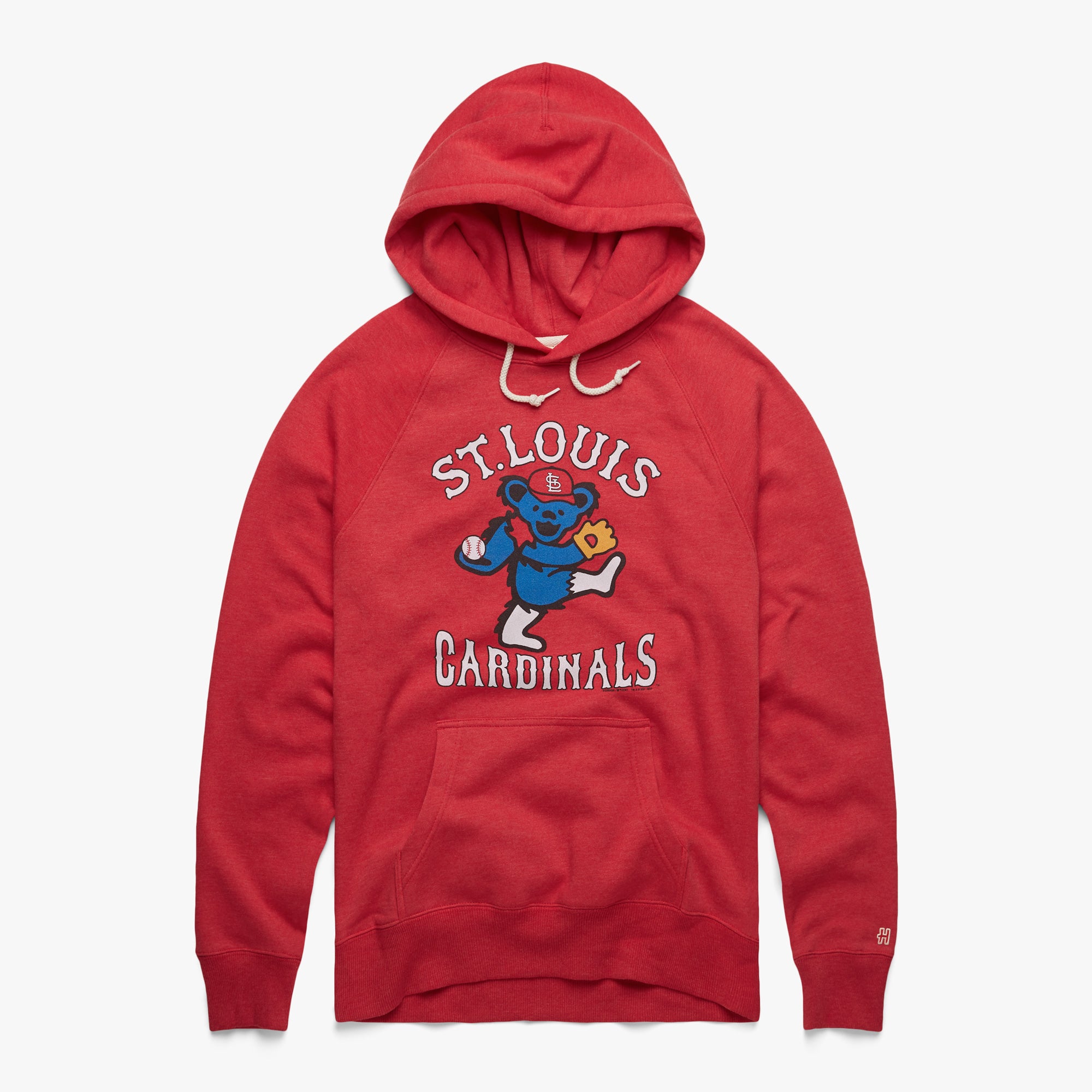 MLB x Grateful Dead x Cardinals T-Shirt from Homage. | Red | Vintage Apparel from Homage.