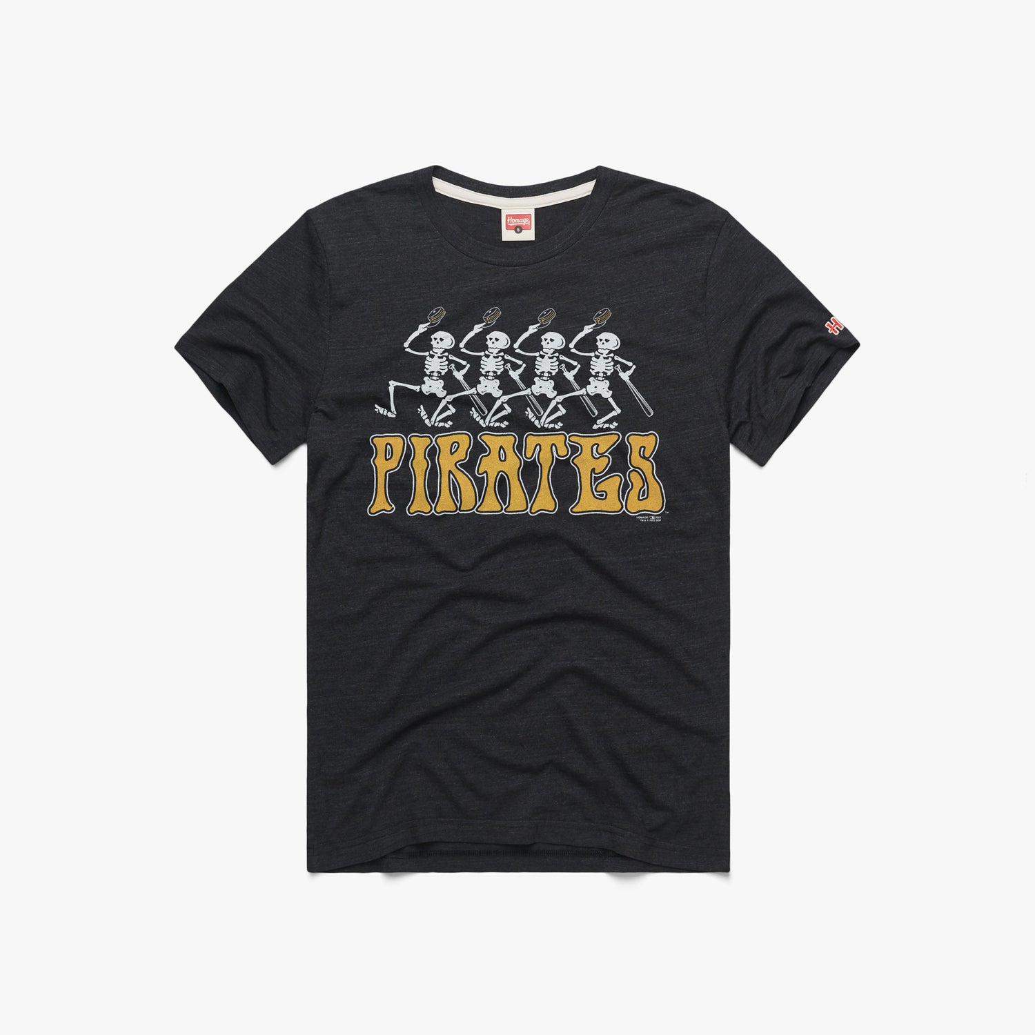 MLB x Grateful Dead x Pirates T-Shirt from Homage. | Charcoal | Vintage Apparel from Homage.