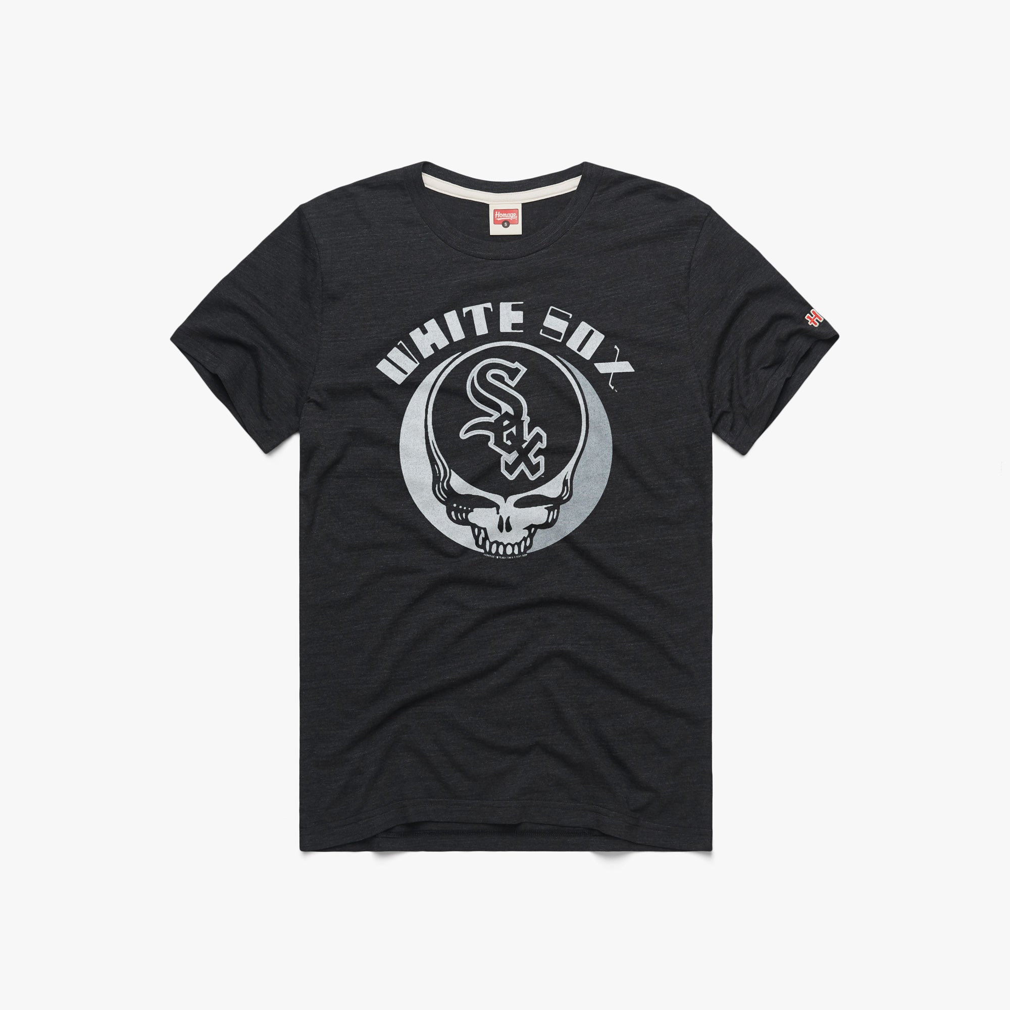 MLB x Grateful Dead x White Sox T-Shirt from Homage. | Charcoal | Vintage Apparel from Homage.
