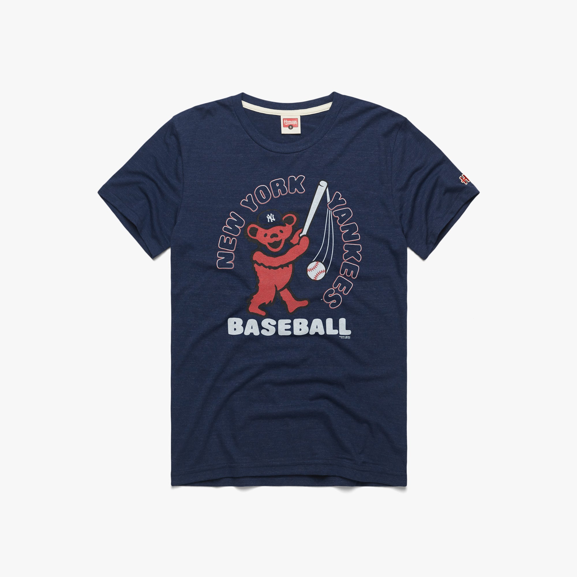 MLB x Grateful Dead x Yankees T-Shirt from Homage. | Navy | Vintage Apparel from Homage.