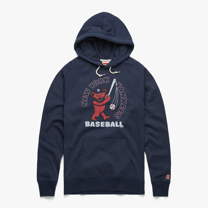 New York Yankees Hoodie from Homage. | Ash | Vintage Apparel from Homage.