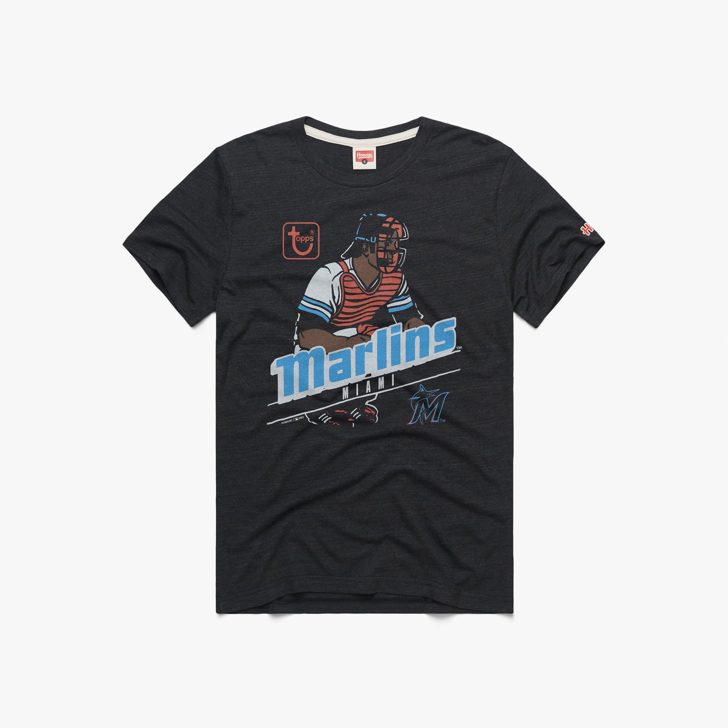 MLB x Topps Houston Astros T-Shirt from Homage. | Gold | Vintage Apparel from Homage.