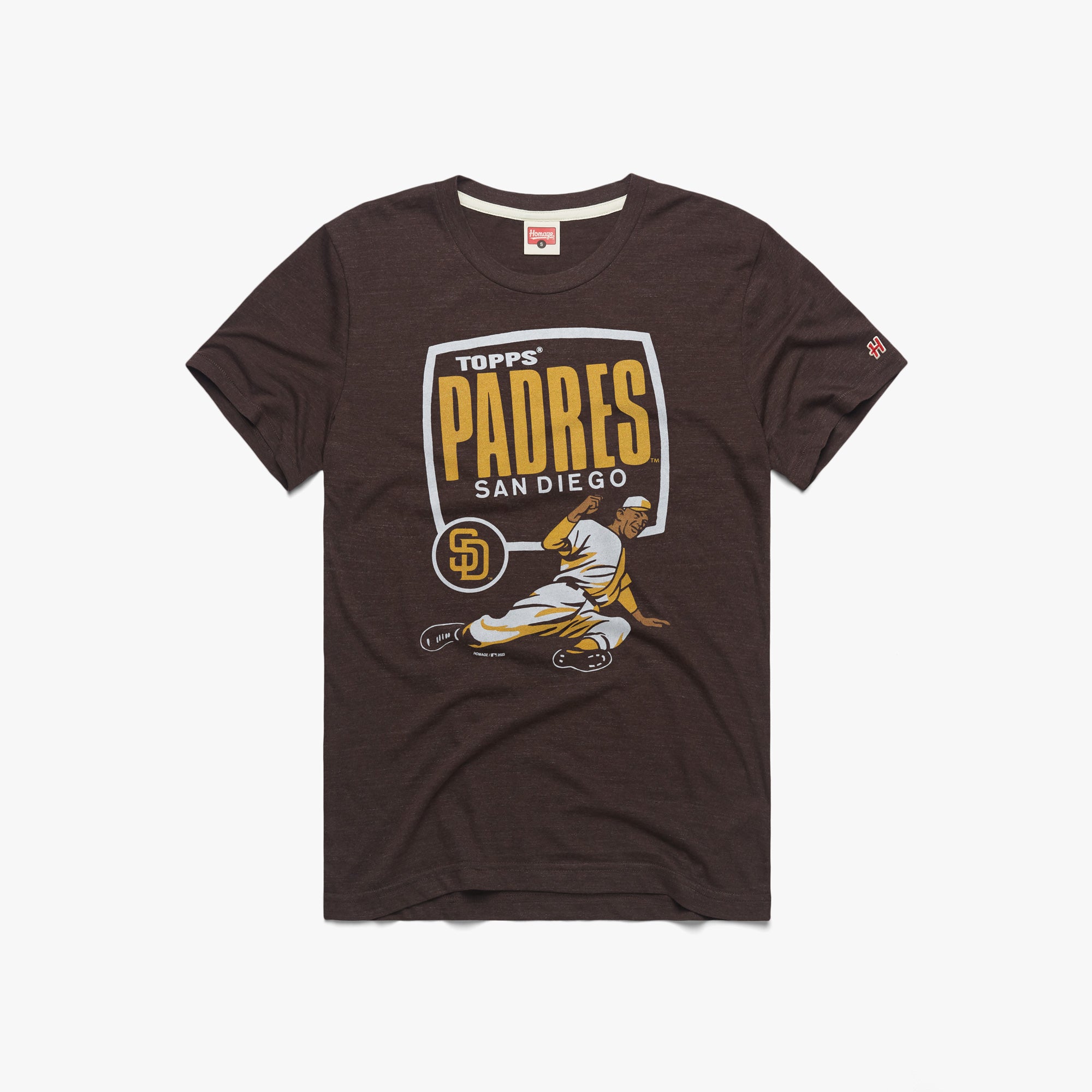 MLB x Topps Houston Astros T-Shirt from Homage. | Gold | Vintage Apparel from Homage.