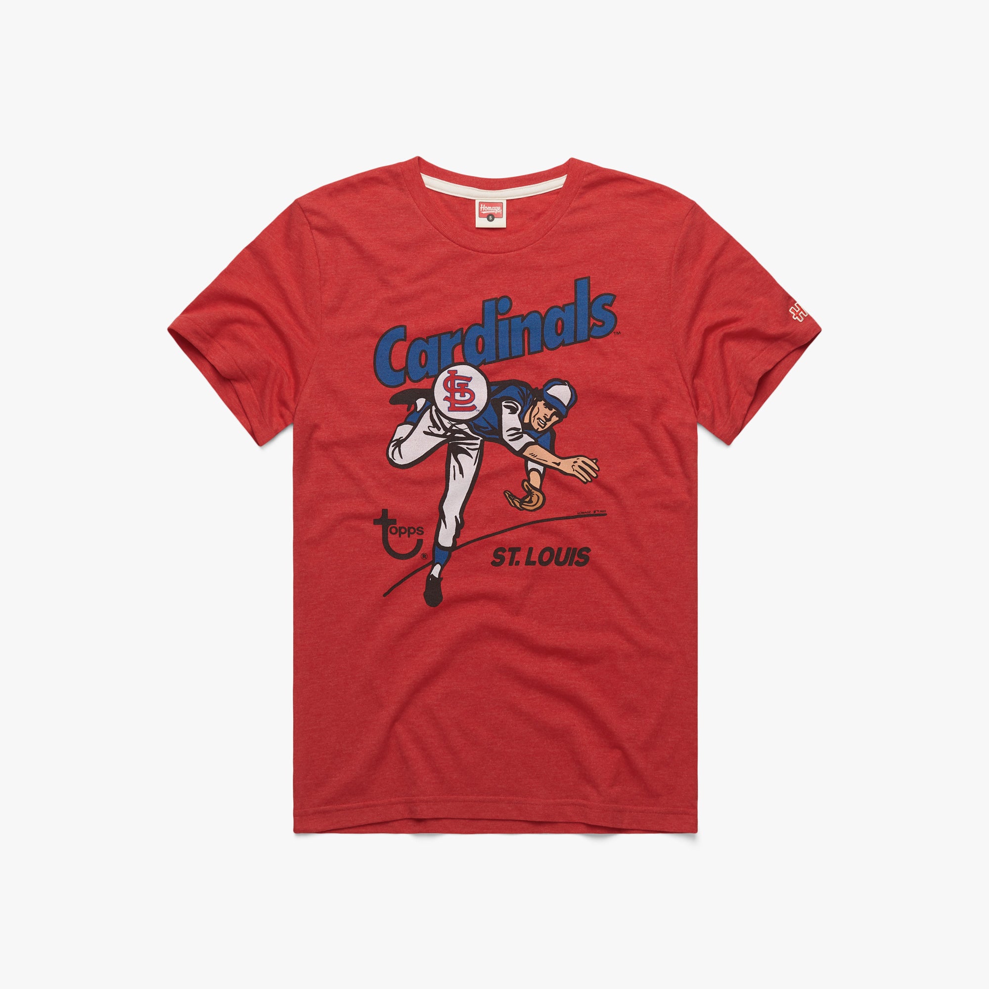 MLB x Topps Houston Astros T-Shirt from Homage. | Gold | Vintage Apparel from Homage.