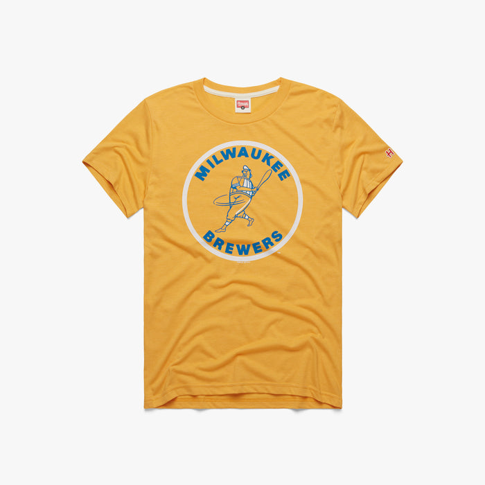 Men's Milwaukee Brewers Homage Gold Hyper Local Tri-Blend T-Shirt