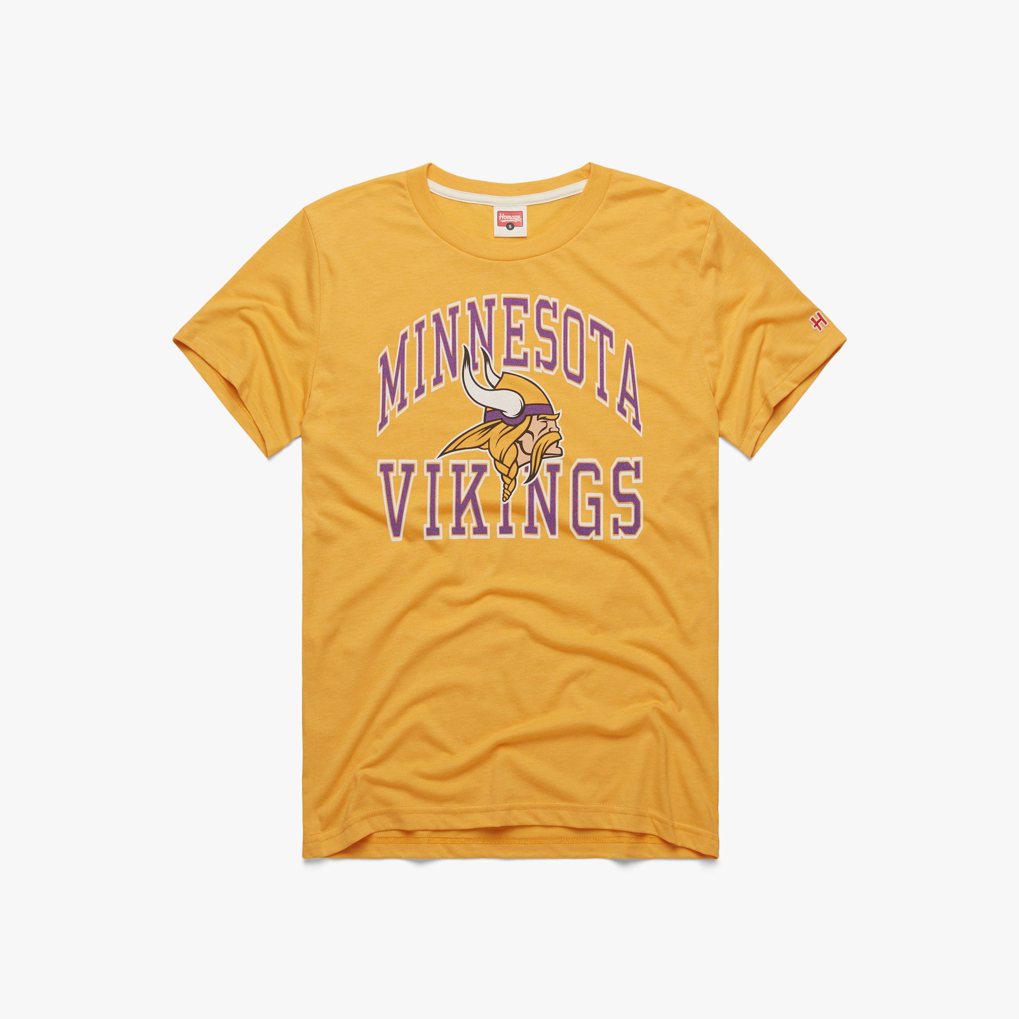 Minnesota Vikings Classic T-Shirt from Homage. | Officially Licensed Vintage NFL Apparel from Homage Pro Shop.