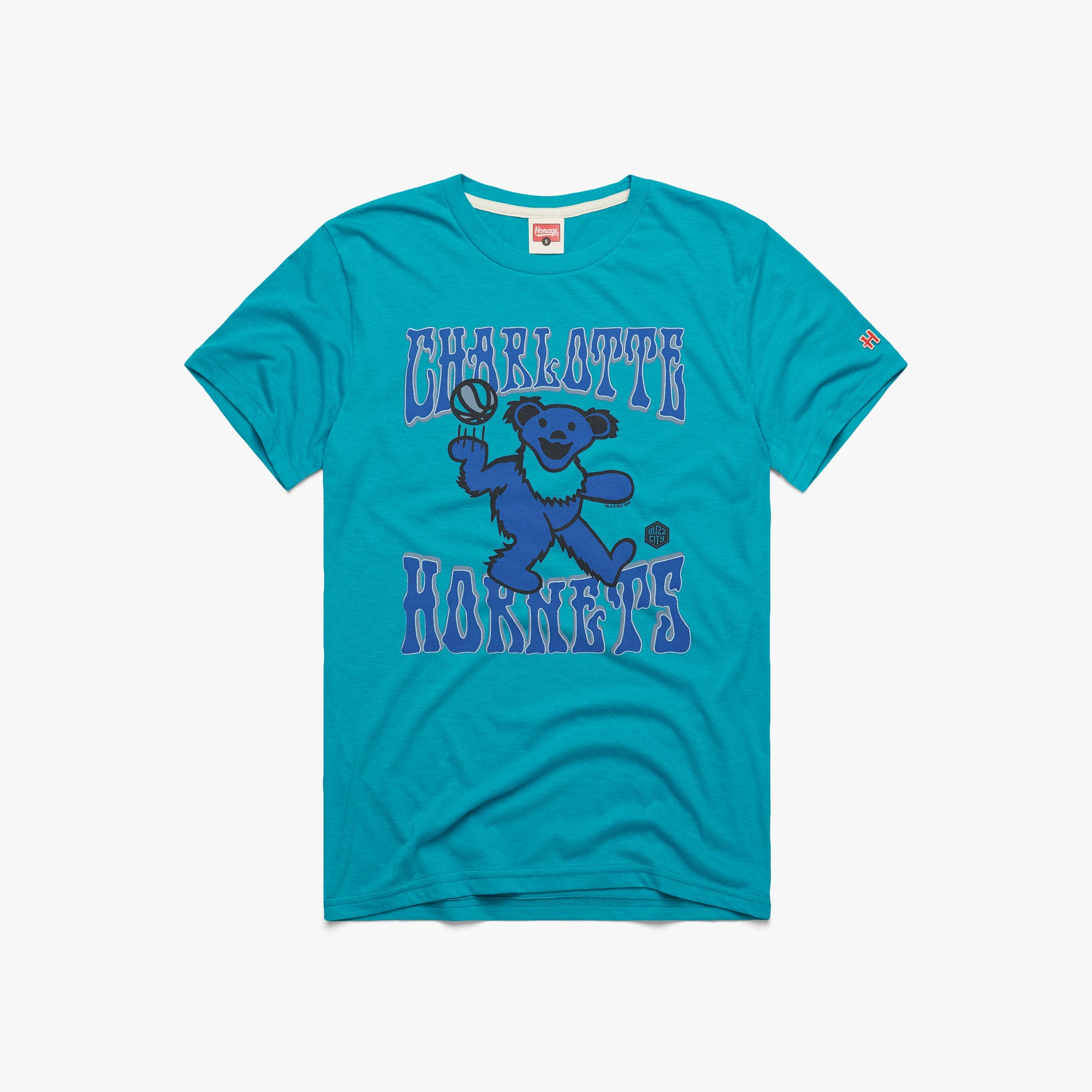 MLB x Grateful Dead x Marlins T-Shirt from Homage. | Teal | Vintage Apparel from Homage.