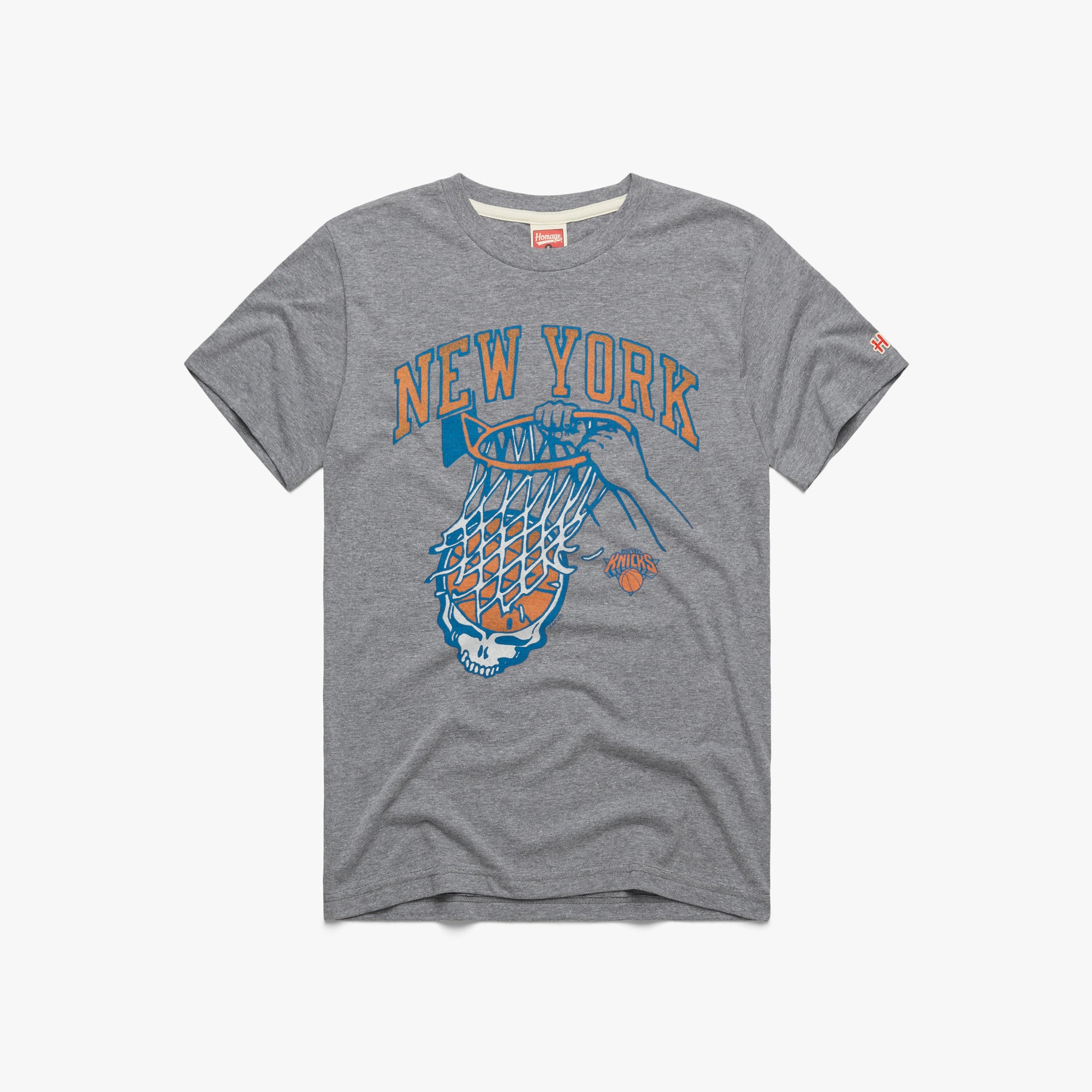NBA x Grateful Dead x Nuggets Skull T-Shirt from Homage. | Navy | Vintage Apparel from Homage.