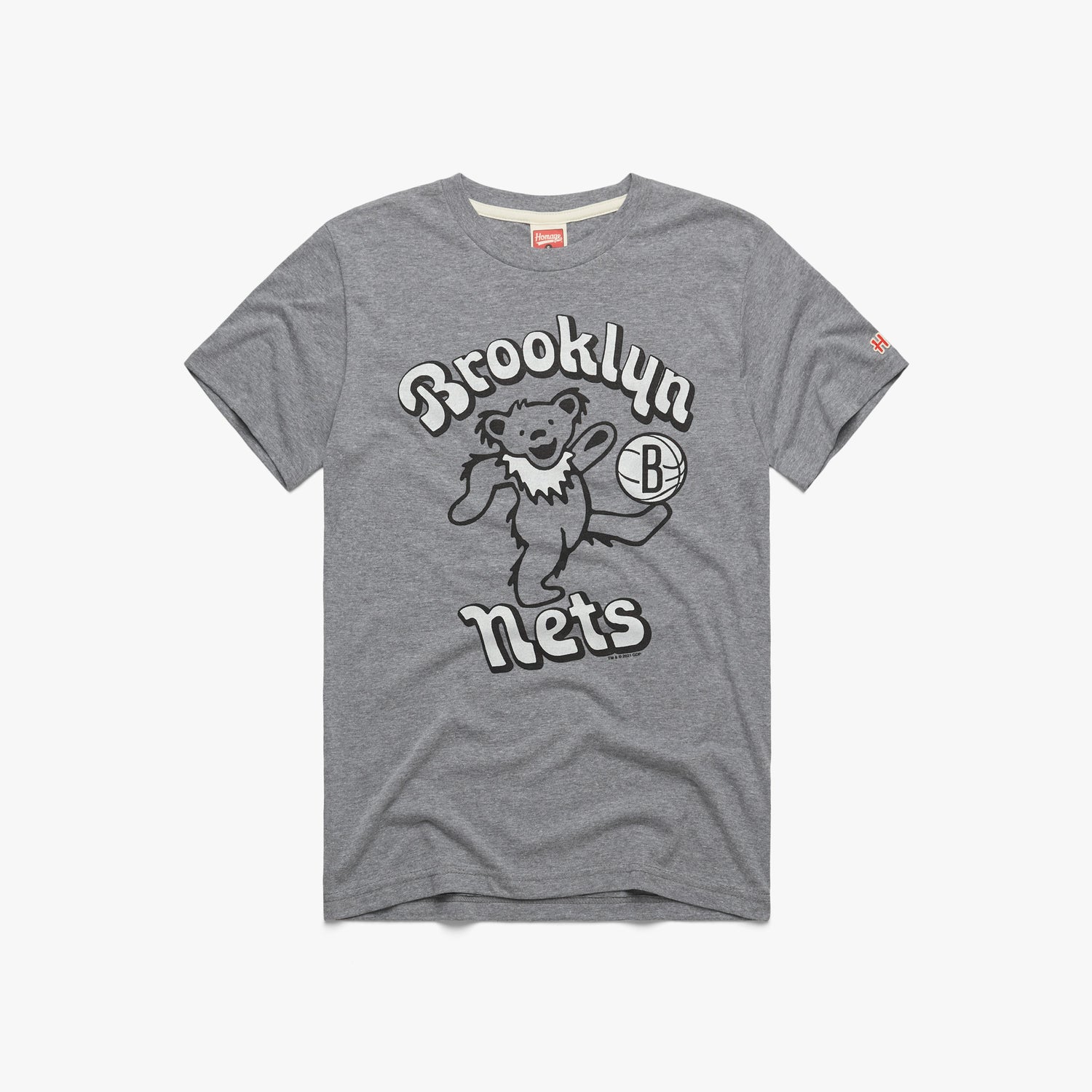 BROOKLYN NETS MASH UP LOGO PRO TEAM SHIRT (BLACK)