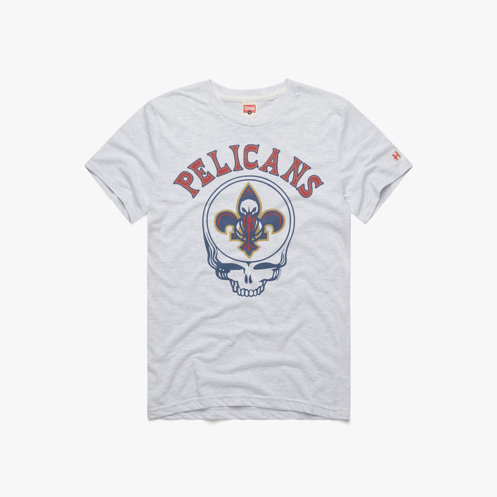 NBA x Grateful Dead x Nuggets Skull T-Shirt from Homage. | Navy | Vintage Apparel from Homage.