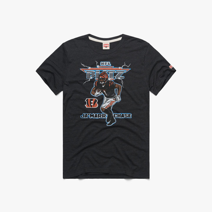 Youth Cincinnati Bengals Ja'Marr Chase Youth T-Shirt from Homage. | Officially Licensed Vintage NFL Apparel from Homage Pro Shop.