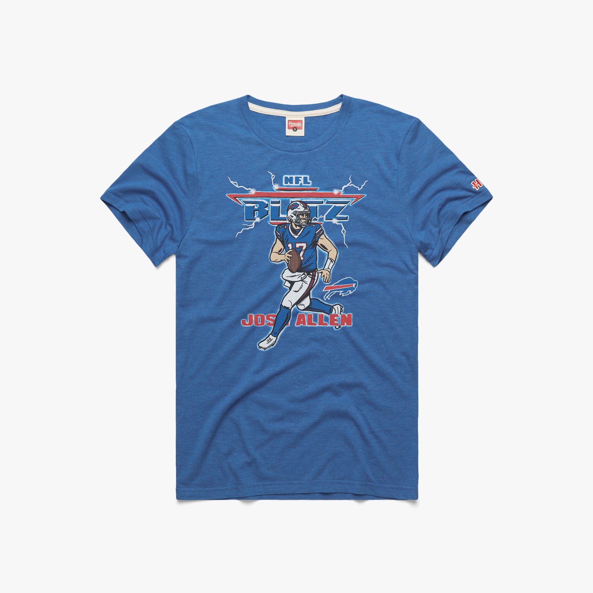 Josh Allen NFL Blitz Buffalo Bills lighting Retro T-Shirt, hoodie