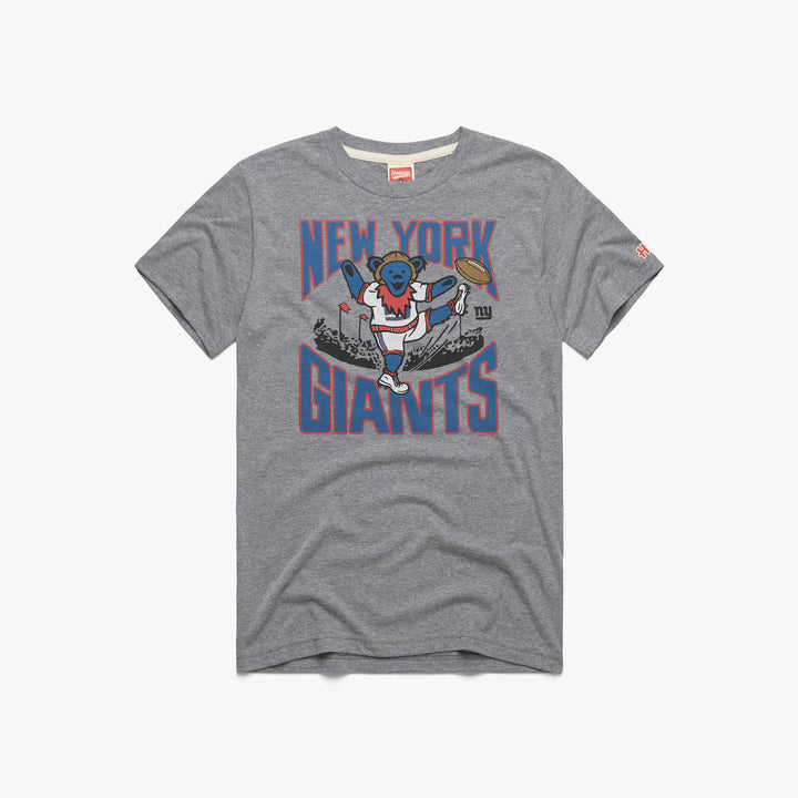 New York Giants 4 Time Super Bowl Champions T-Shirt from Homage. | Officially Licensed Vintage NFL Apparel from Homage Pro Shop.