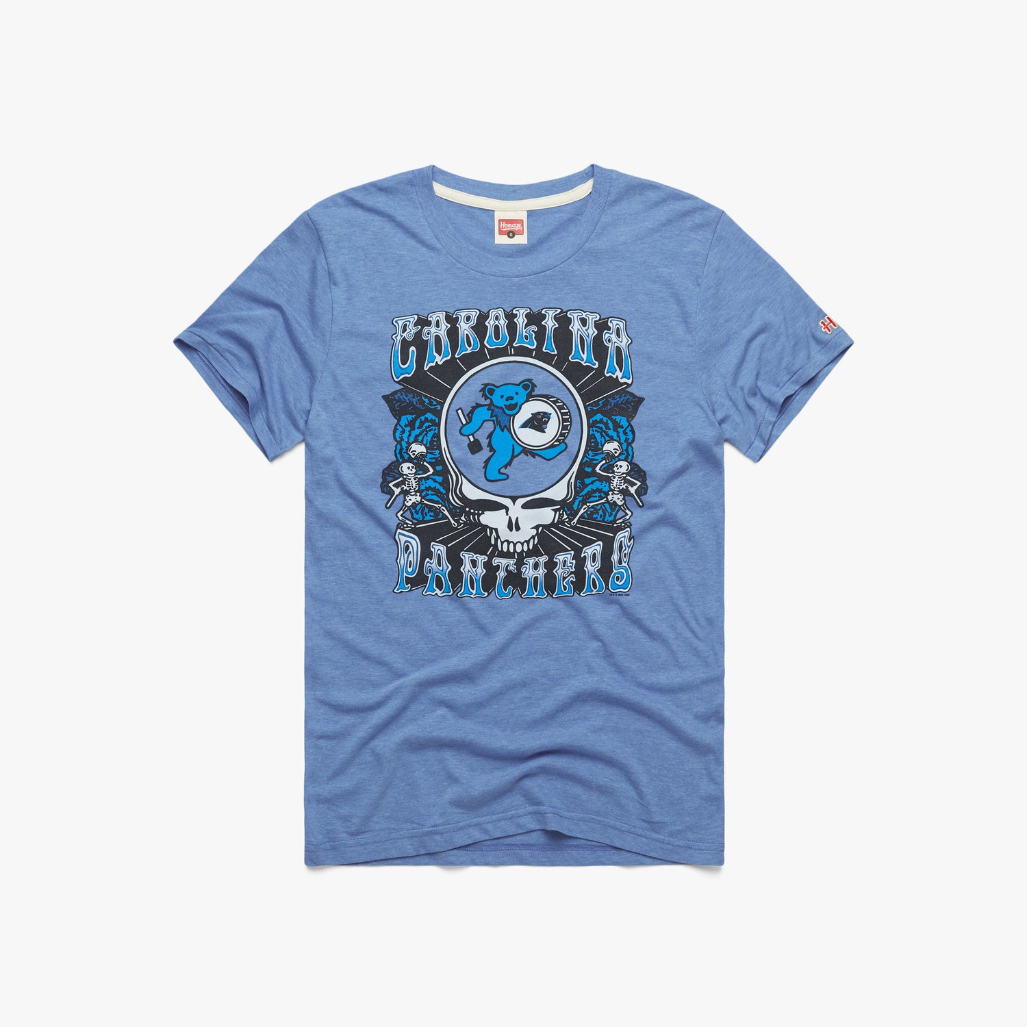 Carolina Panthers / Grateful Dead Custom Printed T-Shirt