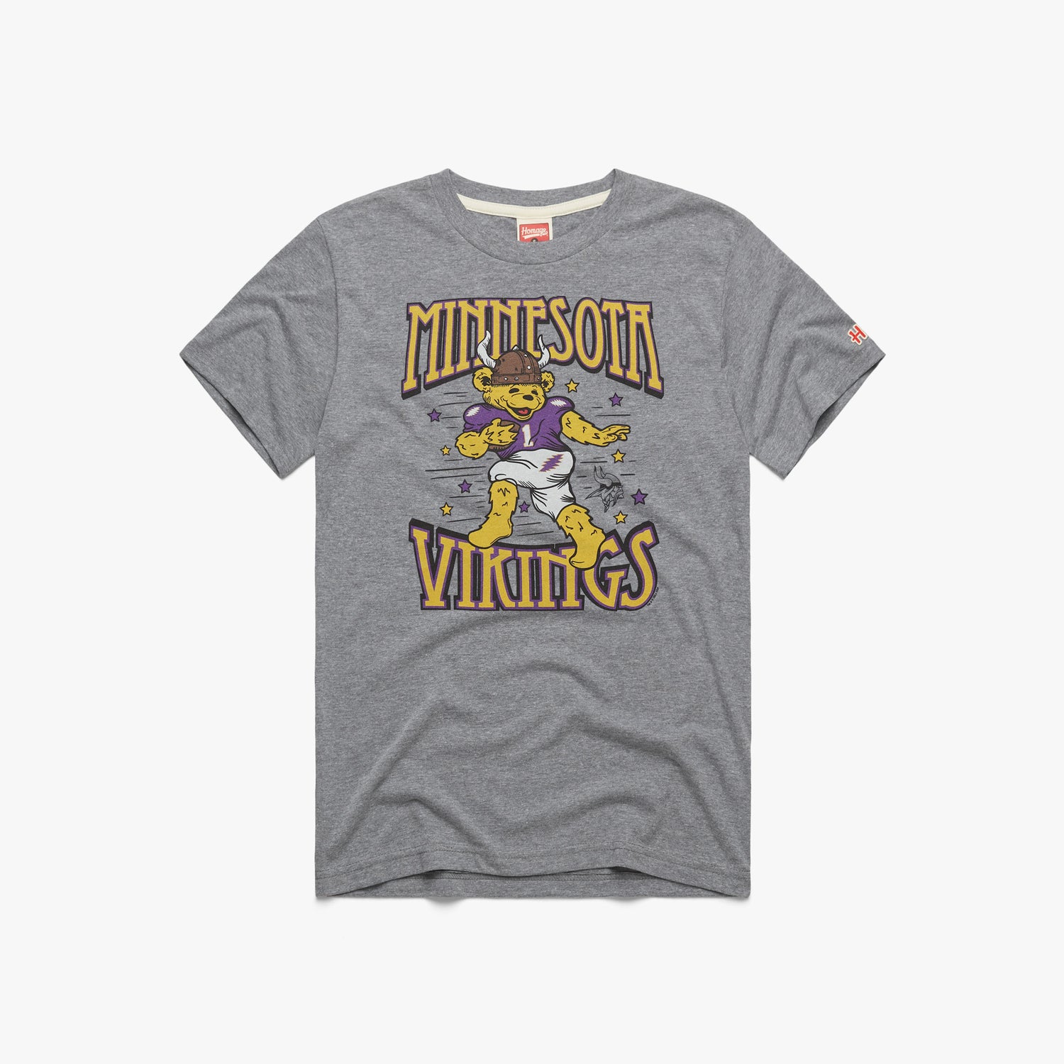 Minnesota Vikings Classic T-Shirt from Homage. | Officially Licensed Vintage NFL Apparel from Homage Pro Shop.