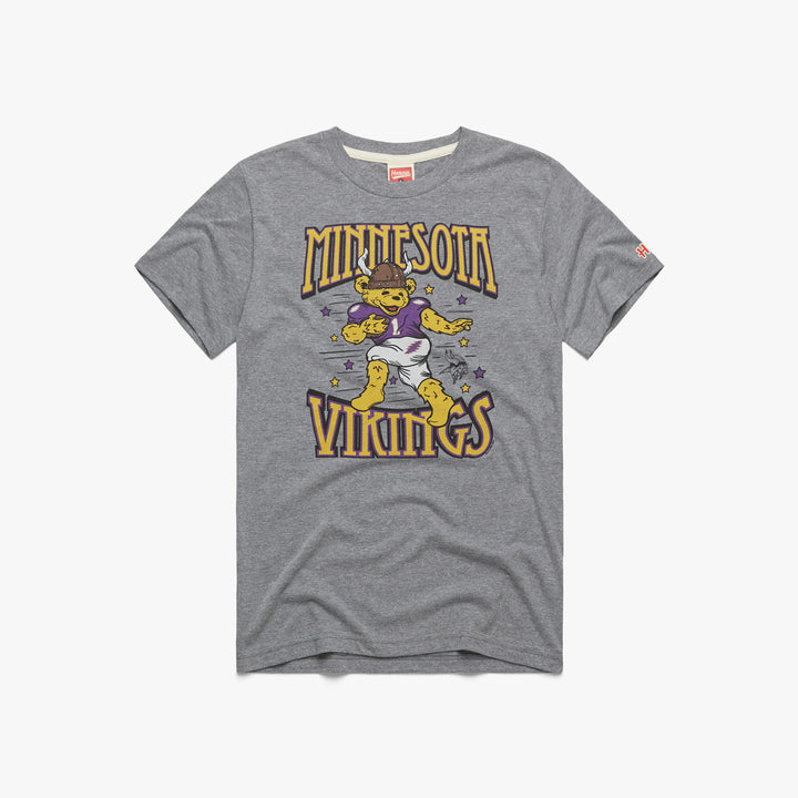 Minnesota Vikings 3 Time NFC Champions T-Shirt from Homage. | Officially Licensed Vintage NFL Apparel from Homage Pro Shop.