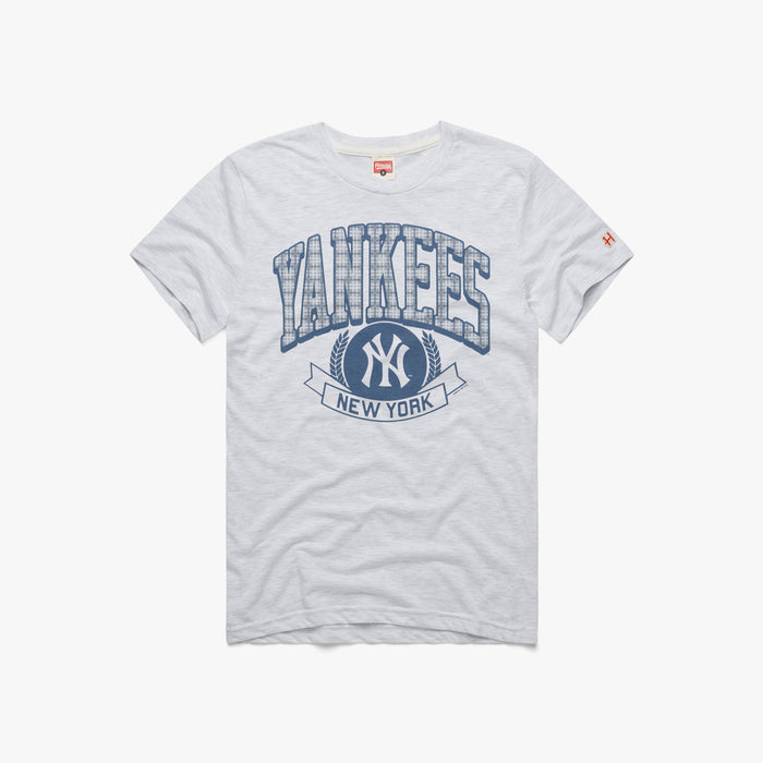 Men's New York Yankees Homage Gray Yankee Stadium Tri-Blend T-Shirt