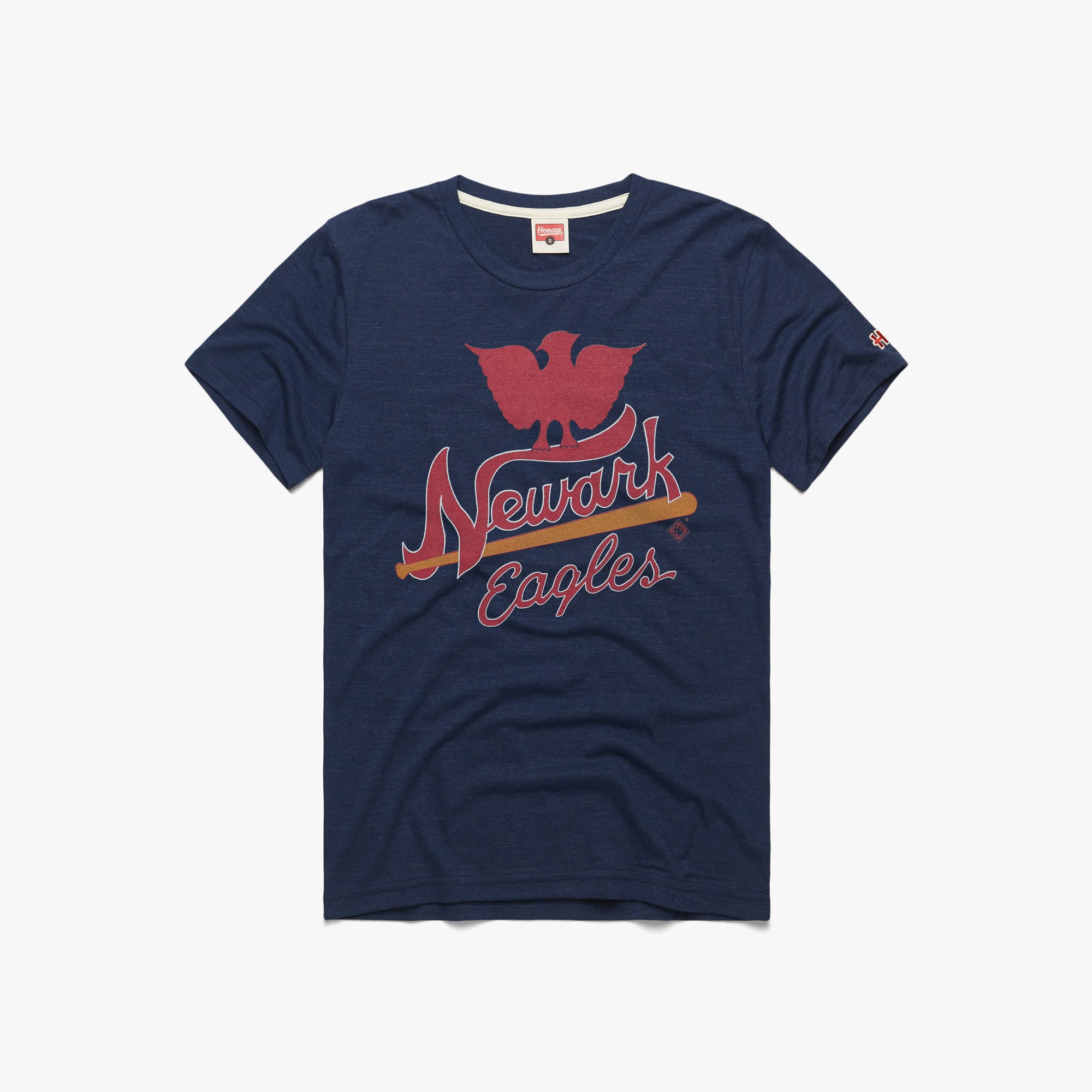 Newark Eagles T-Shirt from Homage. | Navy | Vintage Apparel from Homage.