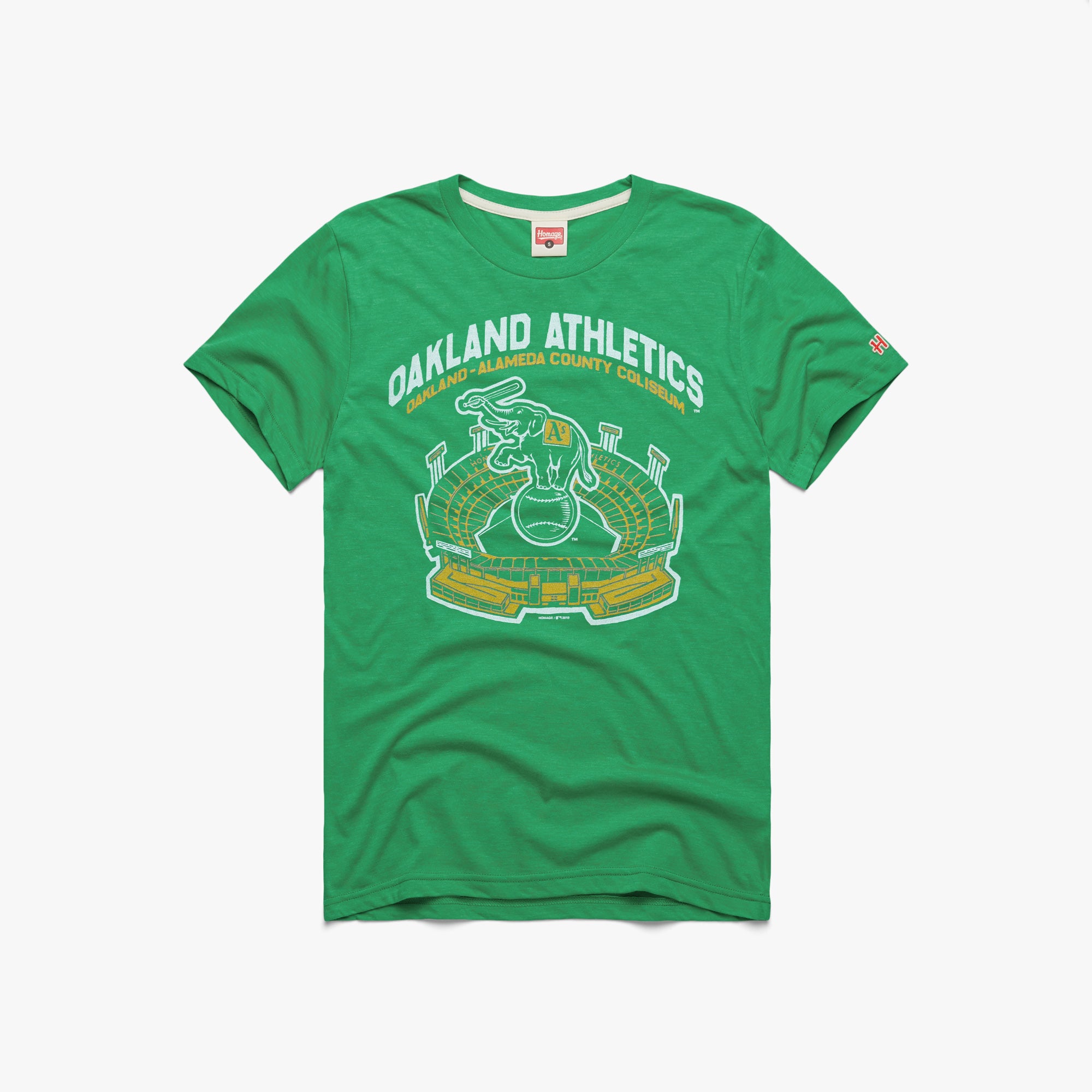 Bash Brothers Oakland A's T-Shirt from Homage. | Green | Vintage Apparel from Homage.