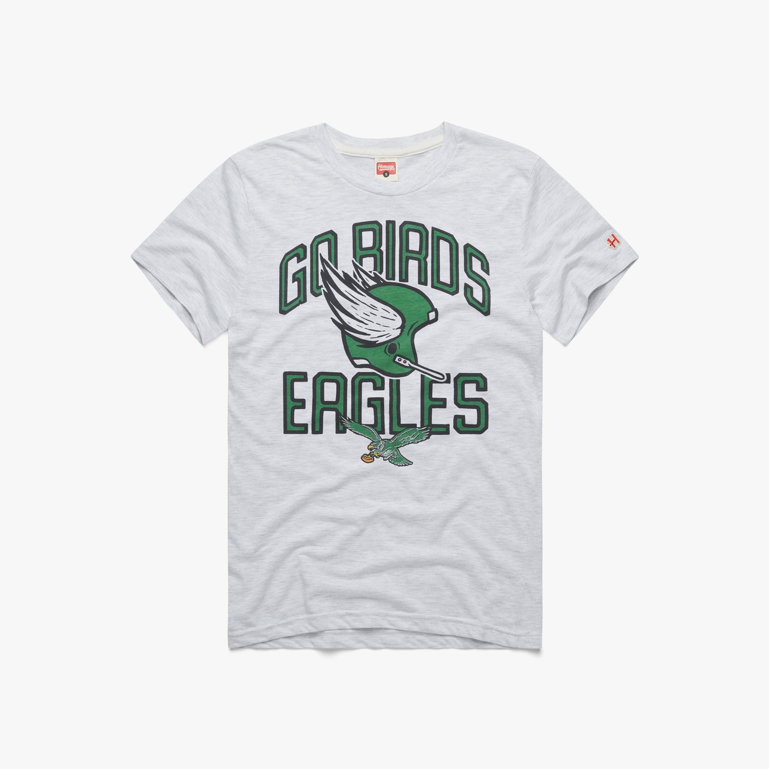 Philadelphia Eagles Go Birds T-Shirt | Kelly Green Eagles Apparel from Homage. | Officially Licensed NFL Apparel from Homage Pro Shop.