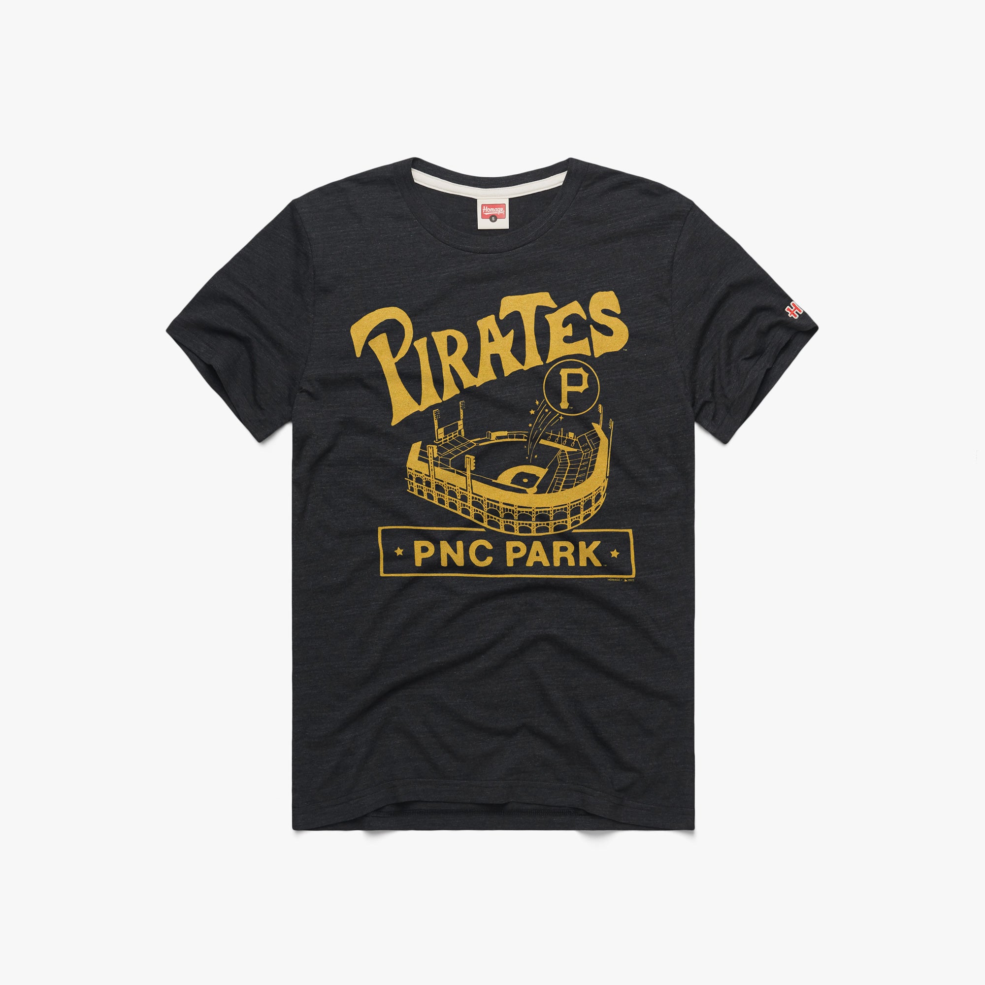 Men's Homage Ash Pittsburgh Pirates Pierogi Hyper Local Tri-Blend T-Shirt Size: Medium