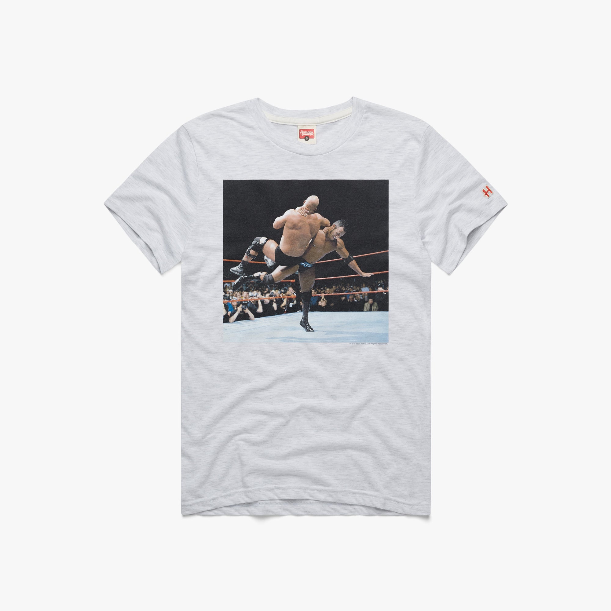 Stone Cold Steve Austin What? T-Shirt from Homage | Grey | Vintage WWE Apparel from Homage.