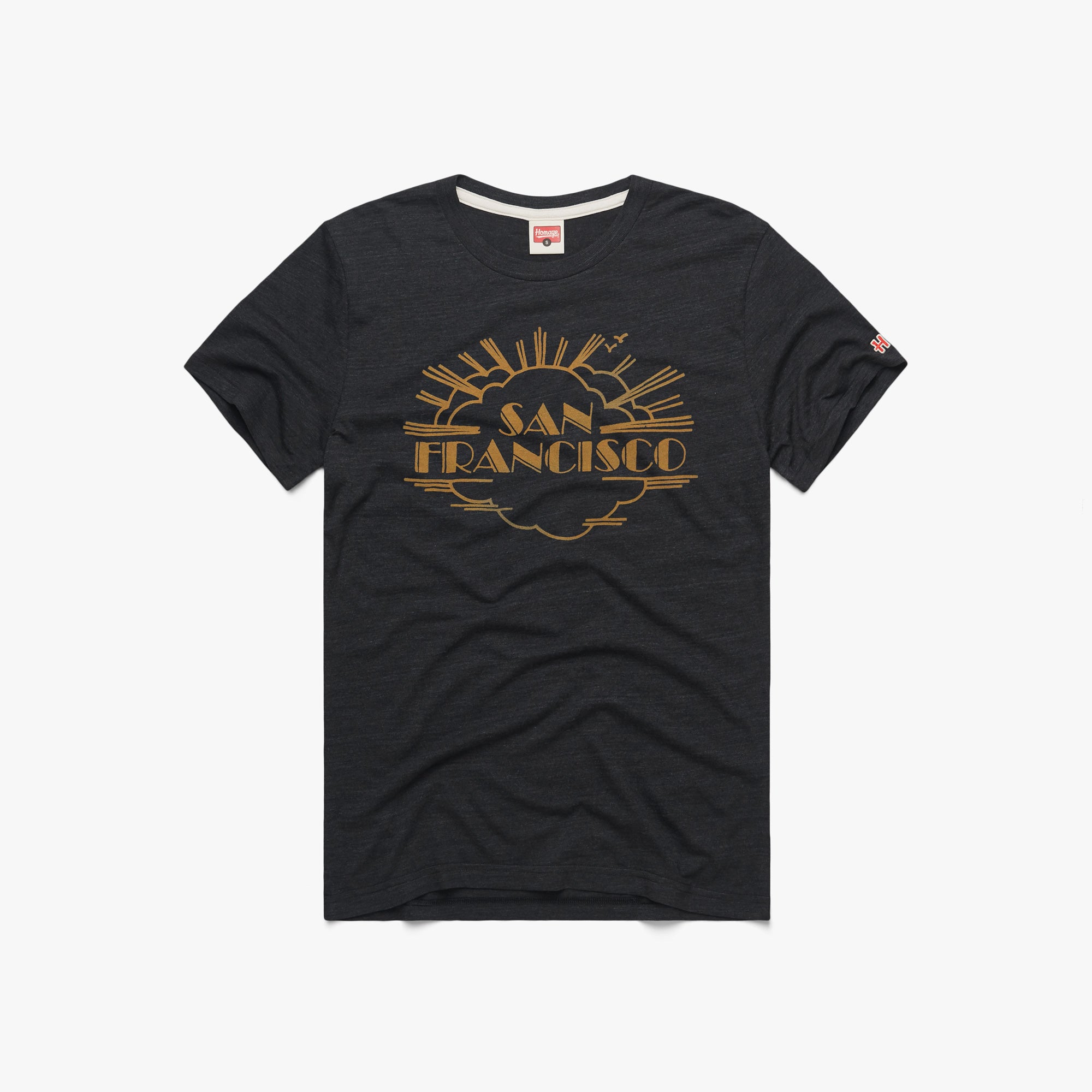 San Francisco Giants Candlestick Park T-Shirt from Homage. | Charcoal | Vintage Apparel from Homage.