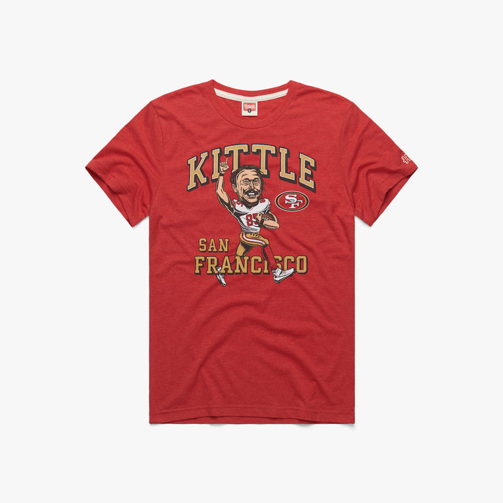 Youth San Francisco 49ers George Kittle Youth T-Shirt from Homage. | Officially Licensed Vintage NFL Apparel from Homage Pro Shop.