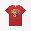 San Francisco 49ers Helmet Retro T-Shirt from Homage. | Officially Licensed Vintage NFL Apparel from Homage Pro Shop.